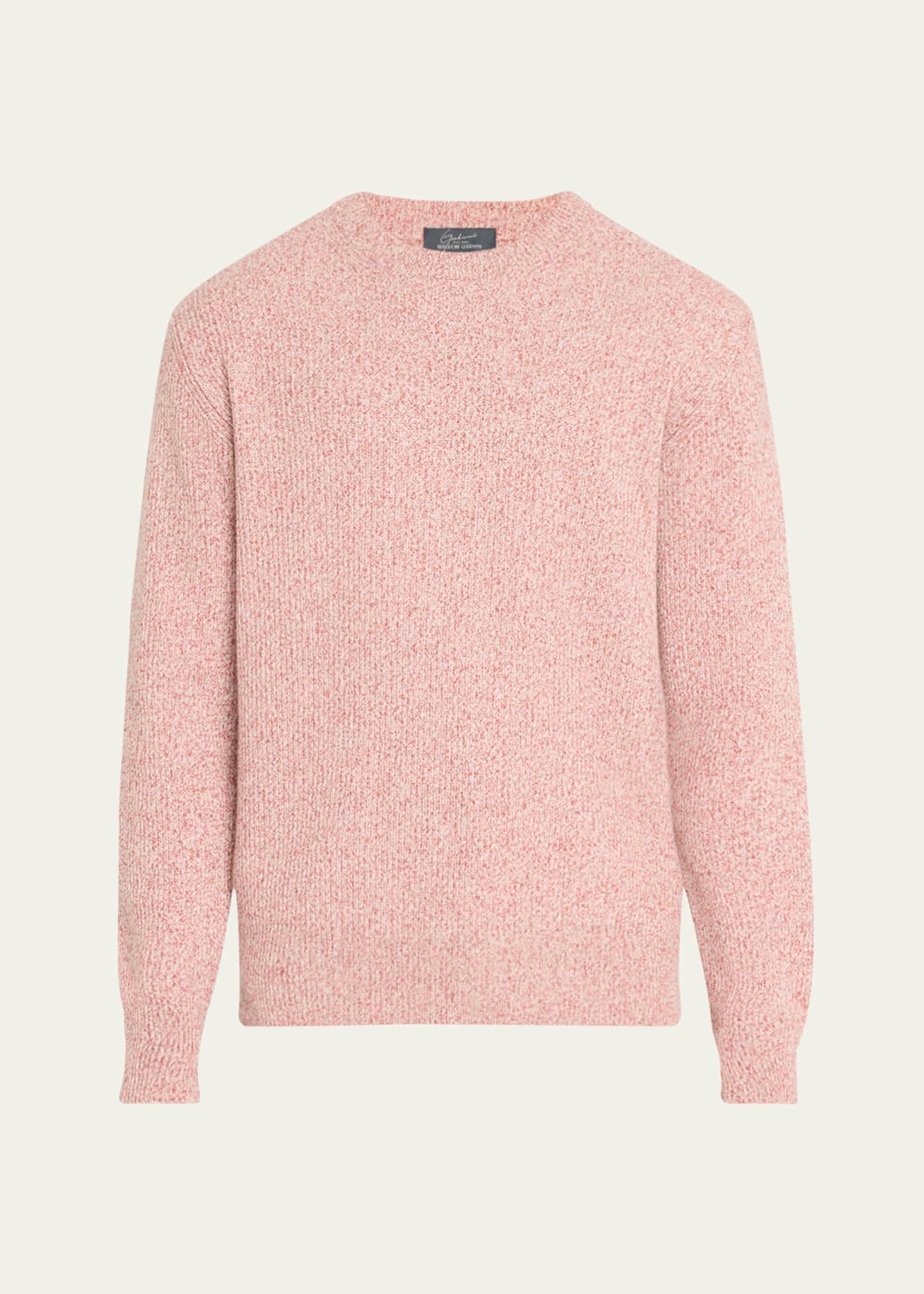 Bergdorf Goodman Men's Watercolor Twist Cashmere Crewneck Sweater Image 1 of 5