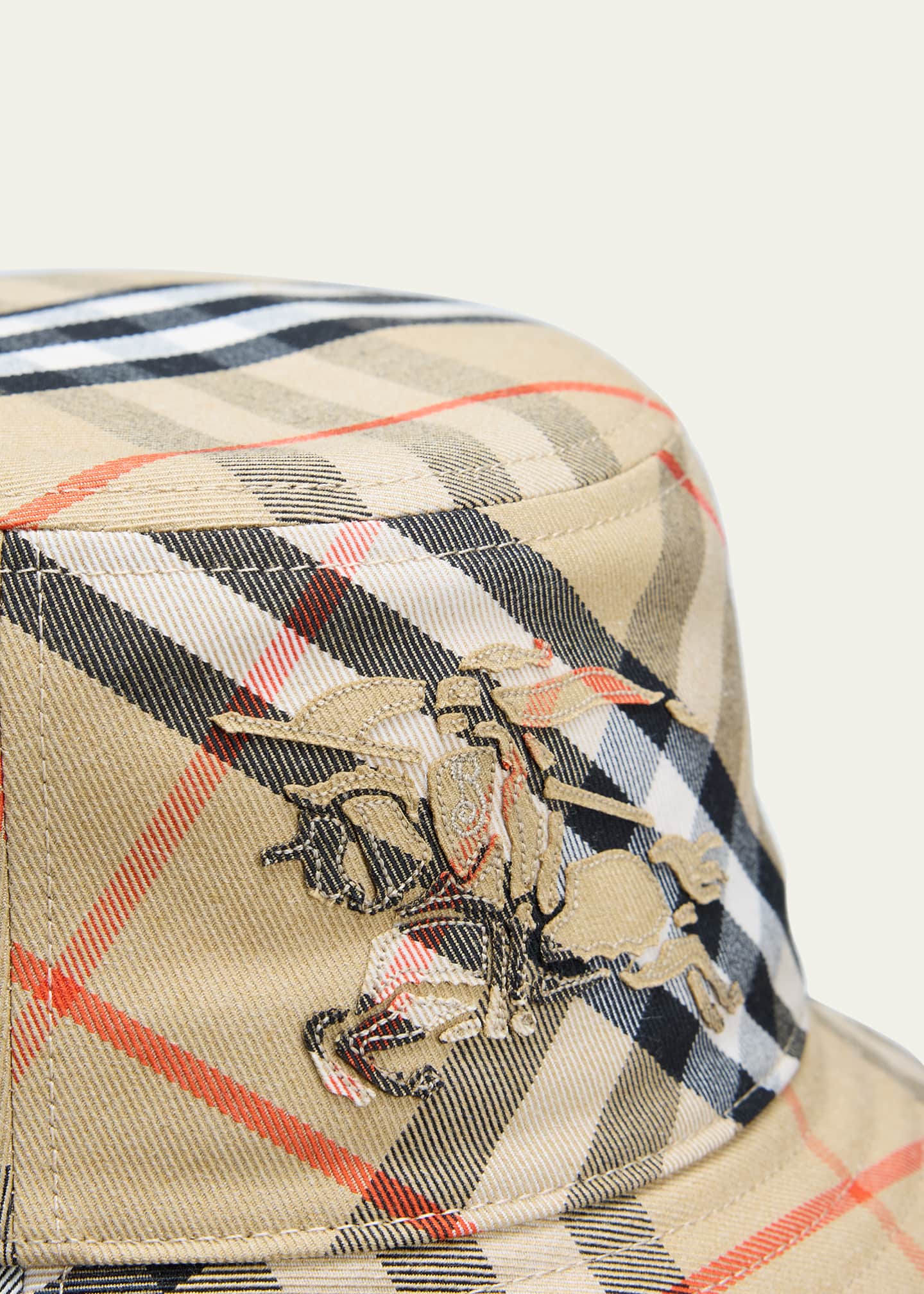 Burberry Men's Check EKD Bucket Hat Image 2 of 2