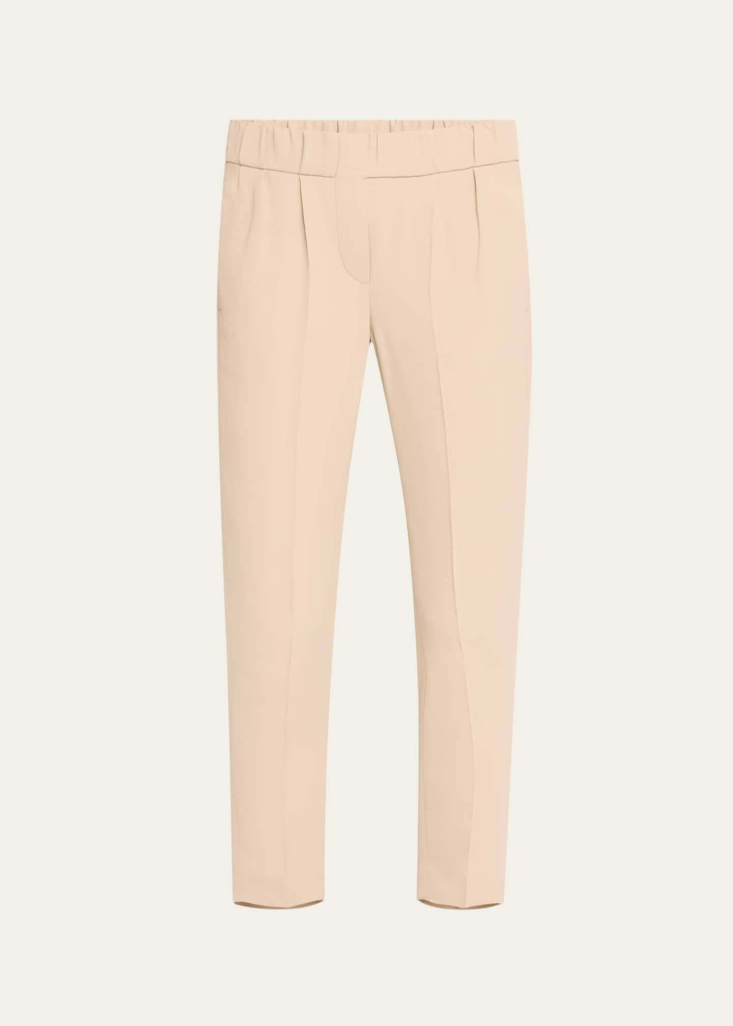Brunello Cucinelli Pull-On Silk Crepe Pants Image 1 of 5
