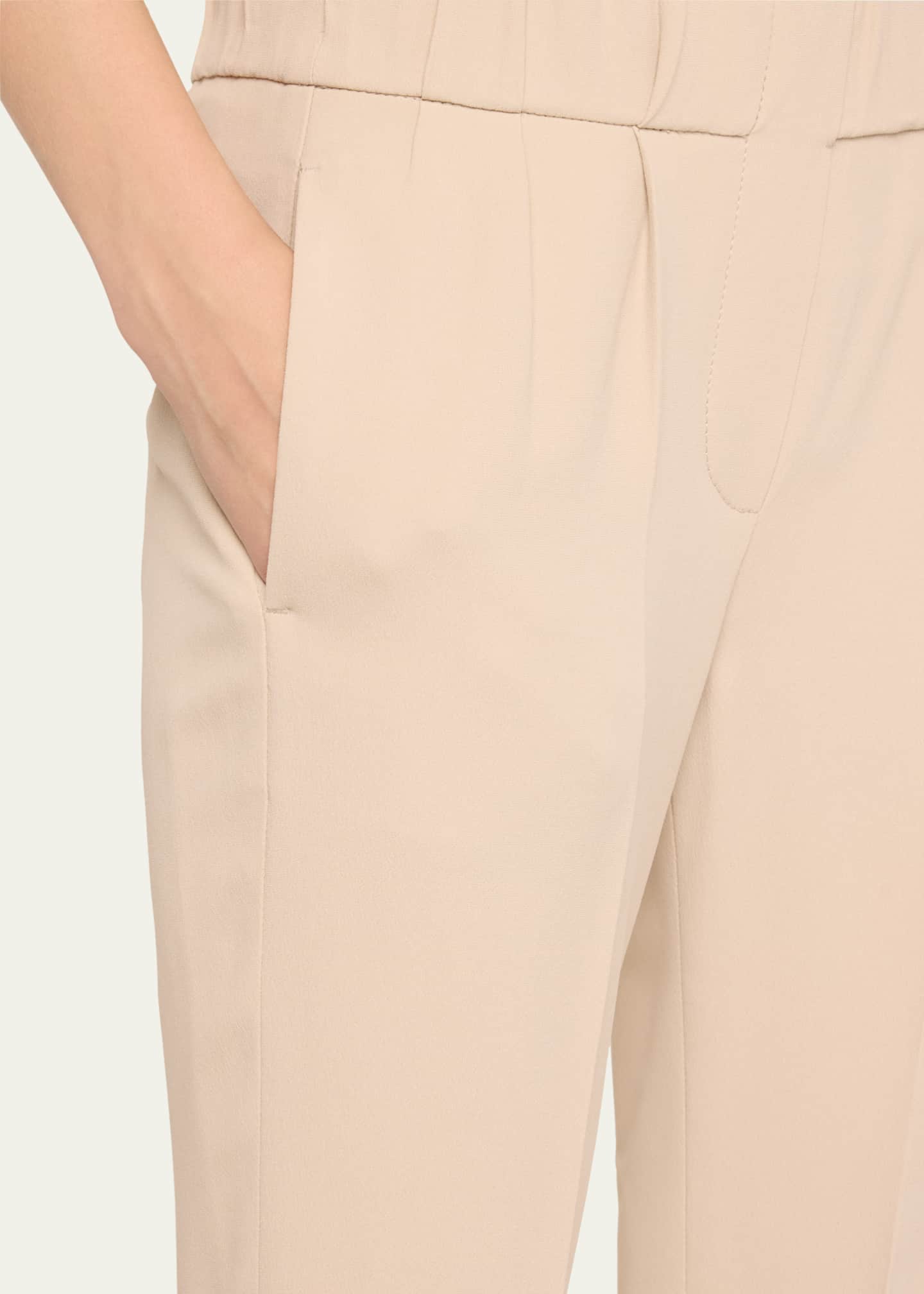 Brunello Cucinelli Pull-On Silk Crepe Pants Image 5 of 5
