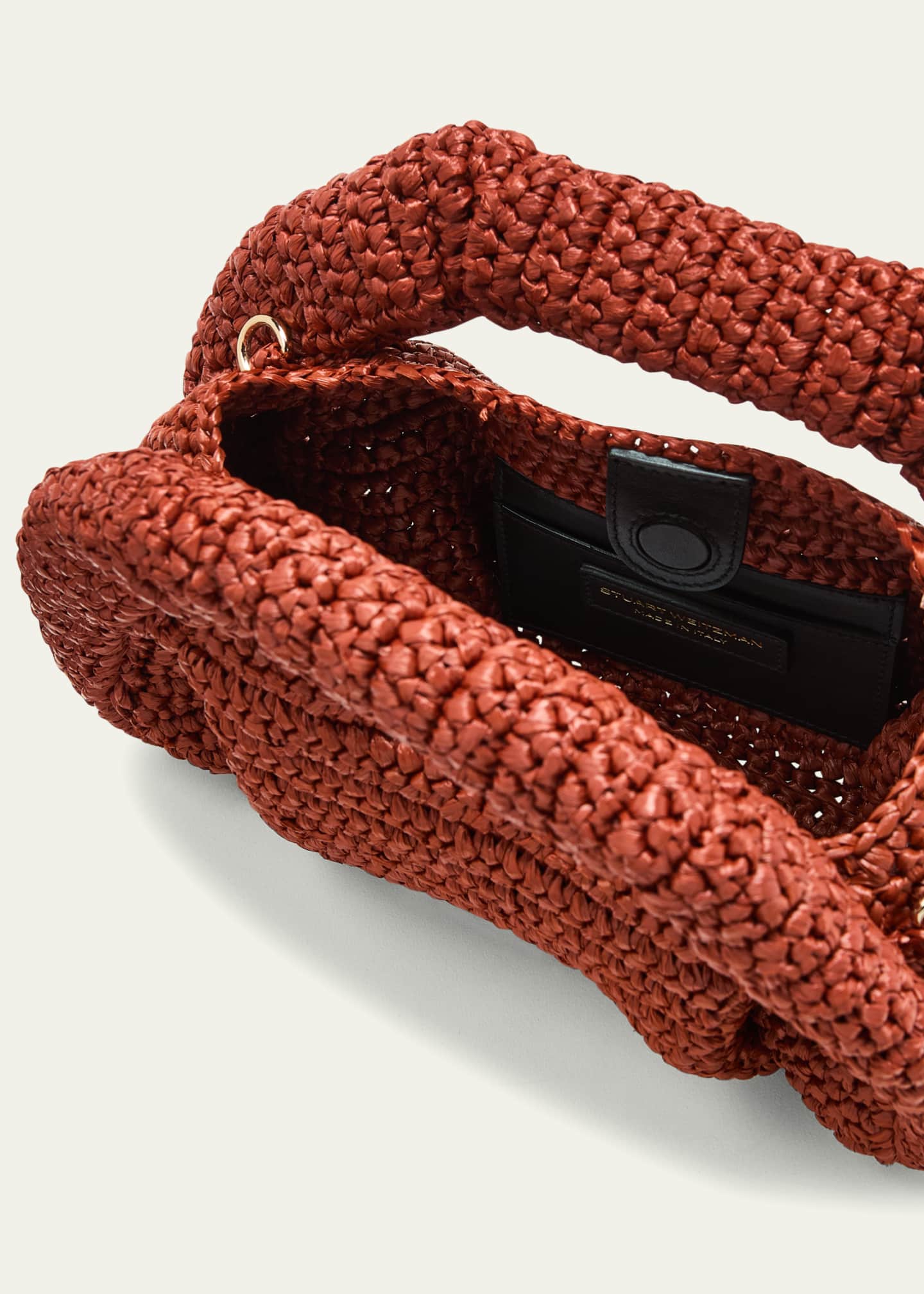 Stuart Weitzman The Moda Mini Raffia Top-Handle Bag Image 4 of 5