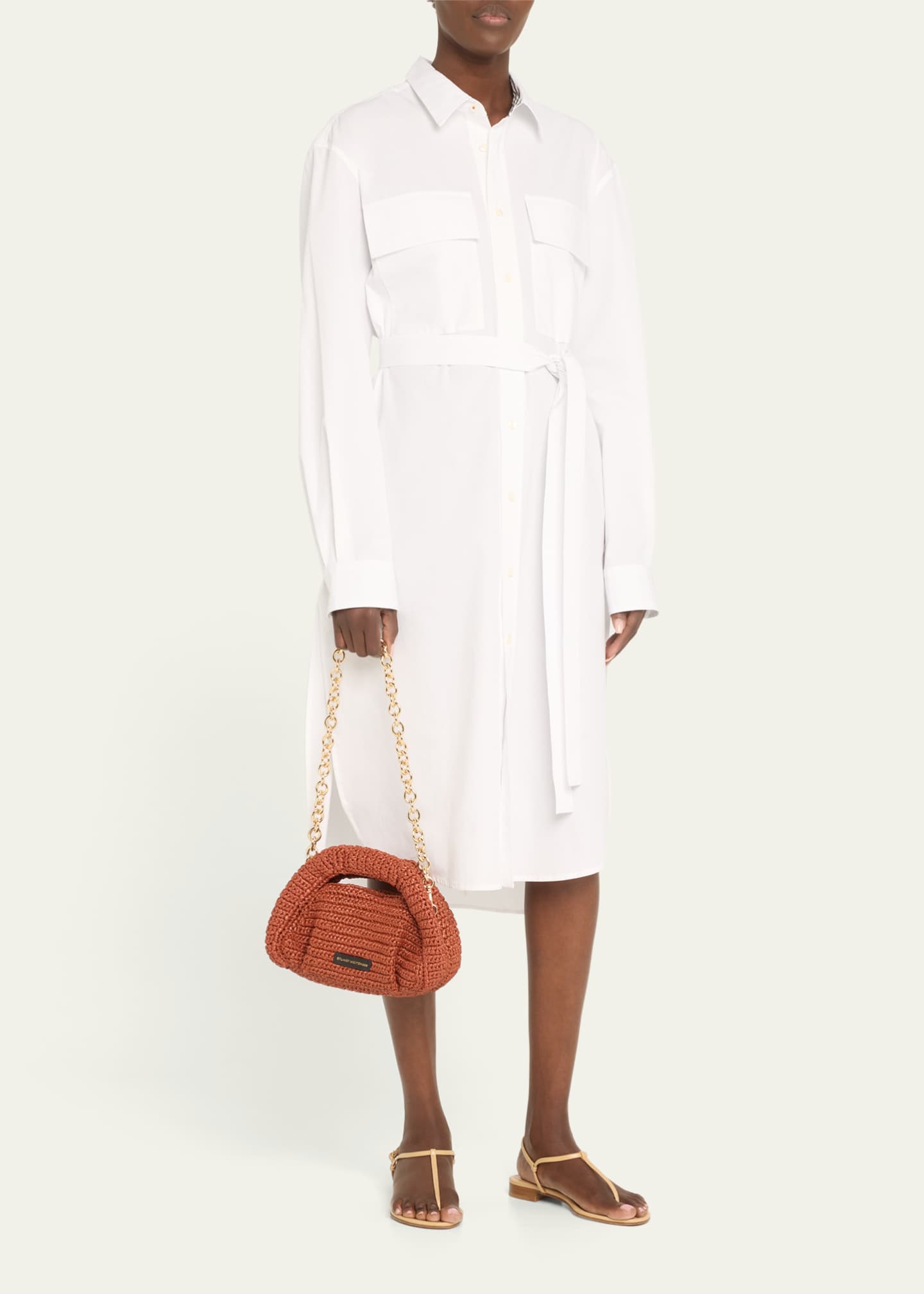 Stuart Weitzman The Moda Mini Raffia Top-Handle Bag Image 5 of 5