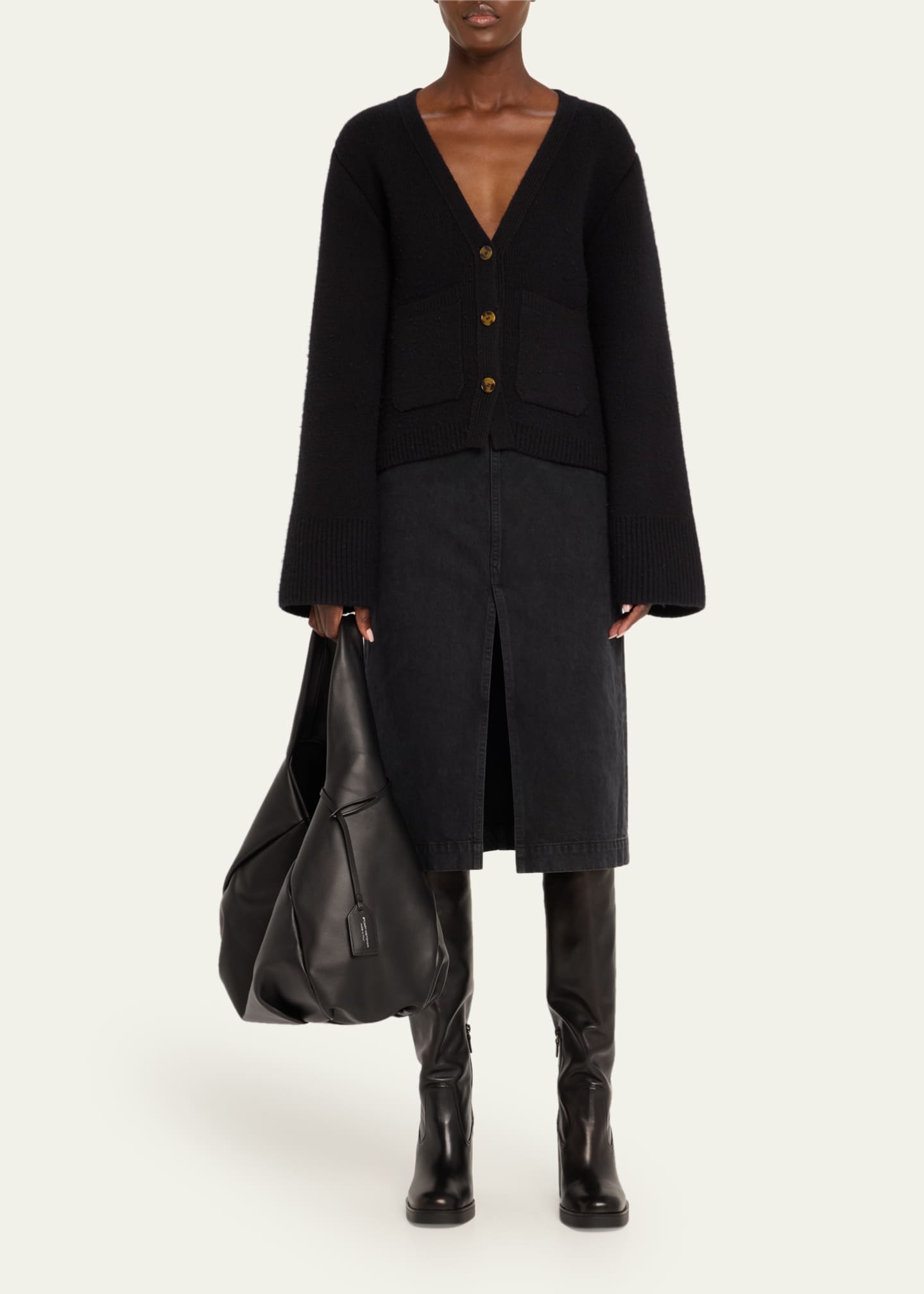 Stuart Weitzman The Moda Napa Leather Hobo Bag Image 5 of 6