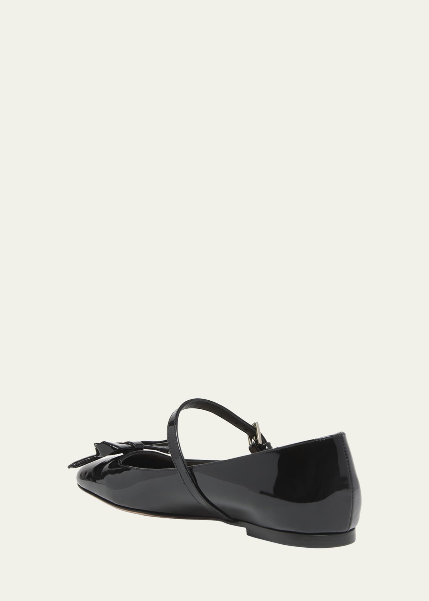 Valentino Garavani Romance Patent Bow Mary Jane Ballerina Flats Image 4 of 5