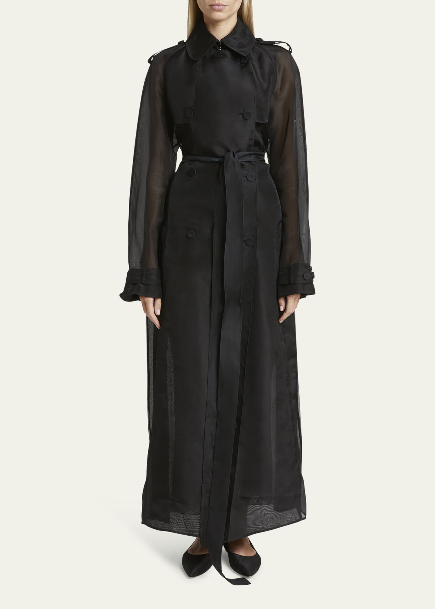 Long cheap silk coat