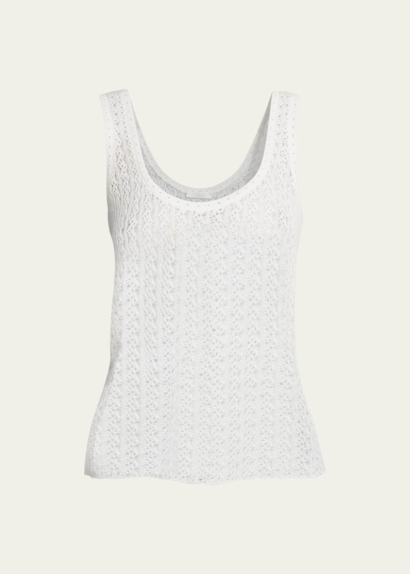 Pointelle Square Neck Tank