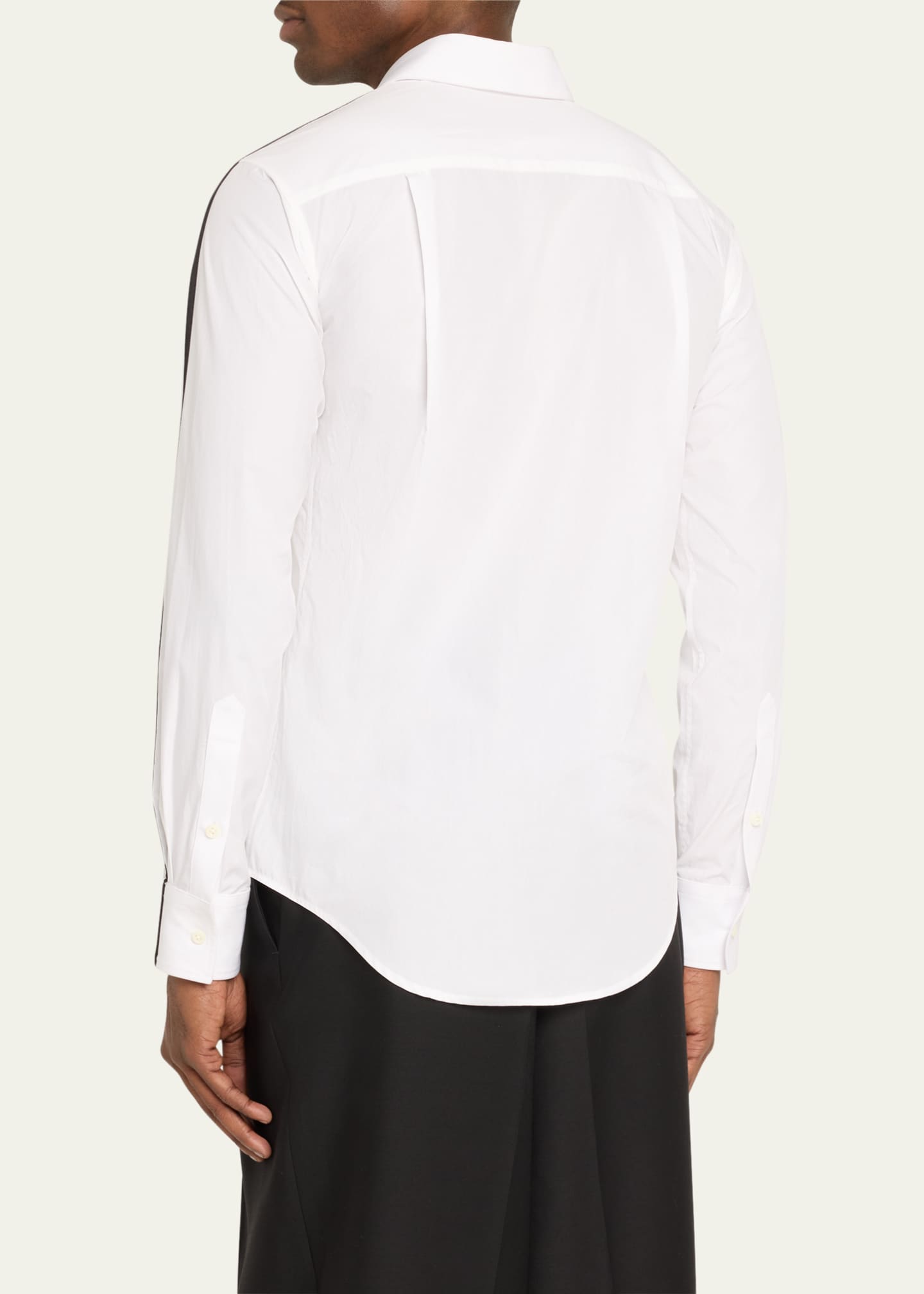 Peter Do Men's Contrast Stripe Button-Down Office Shirt Image 3 of 5