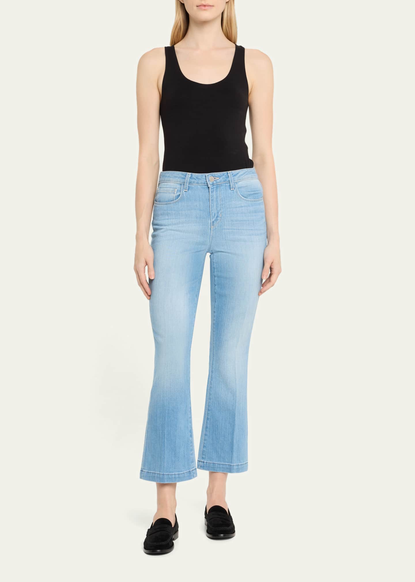 L'Agence Ali High-Rise Slim Flare Jeans Image 2 of 5