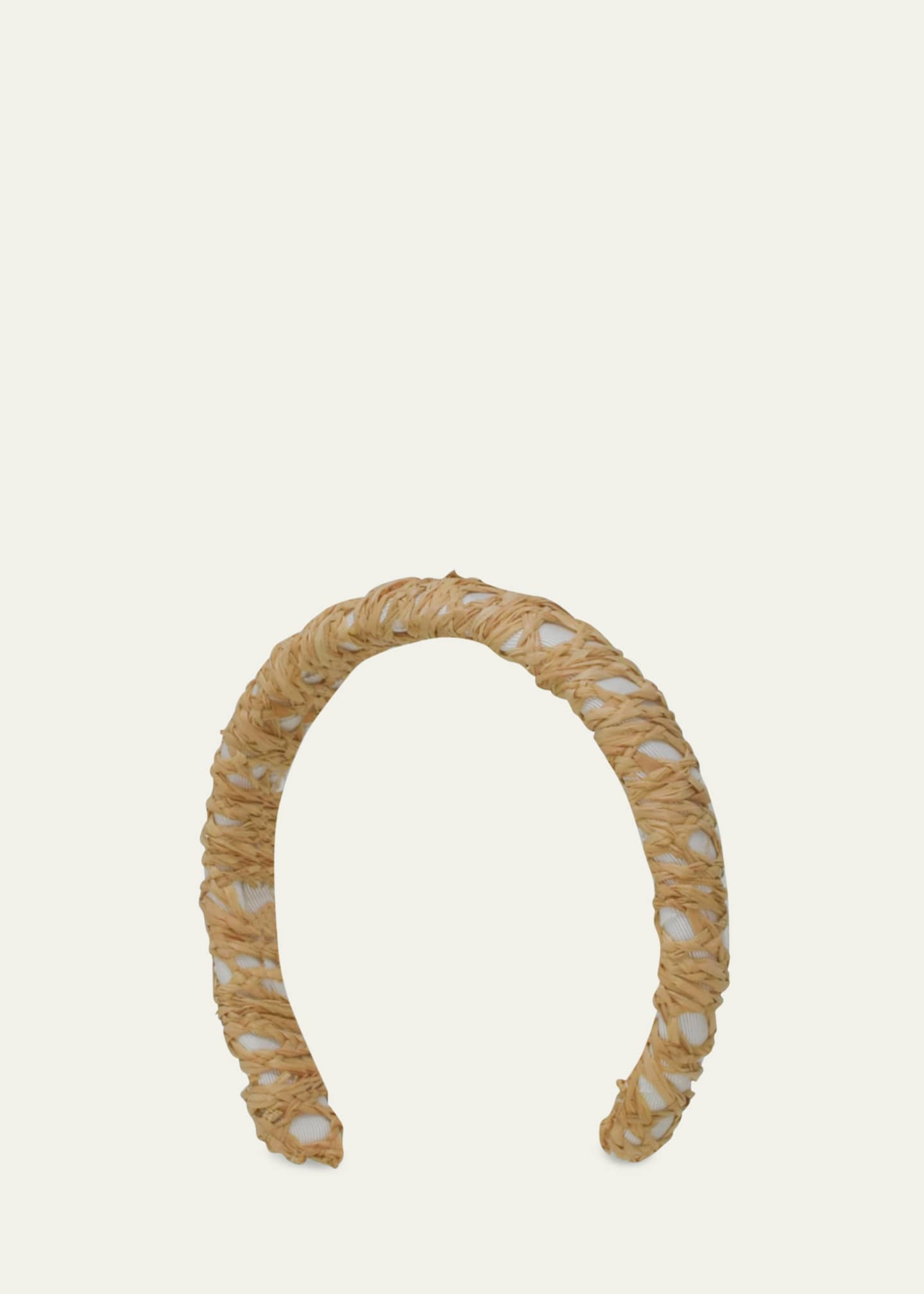 Gigi Burris Emma Woven Straw & Grosgrain Headband Image 2 of 2