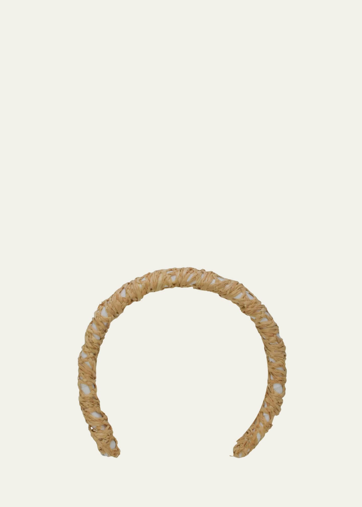 Gigi Burris Emma Woven Straw & Grosgrain Headband Image 1 of 2