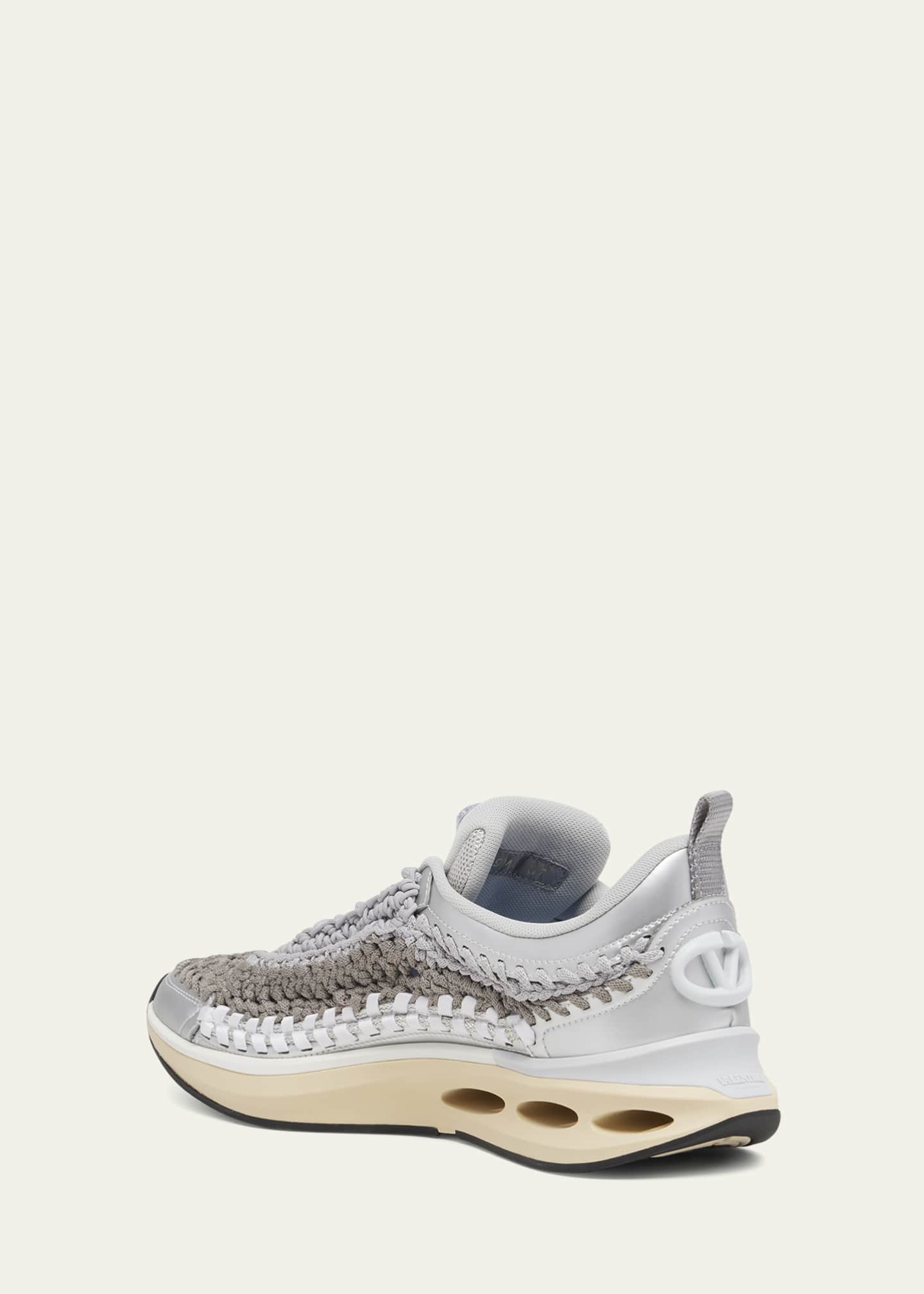 Valentino Garavani VLogo Easy Knot Knit Runner Sneakers Image 4 of 5