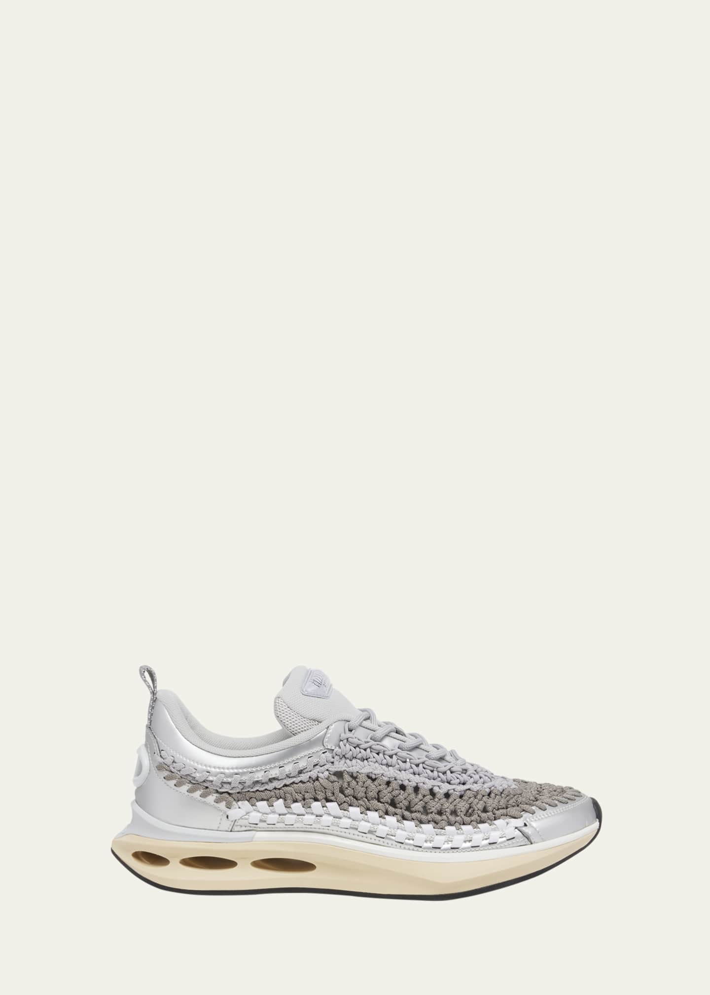 Valentino Garavani VLogo Easy Knot Knit Runner Sneakers Image 1 of 5