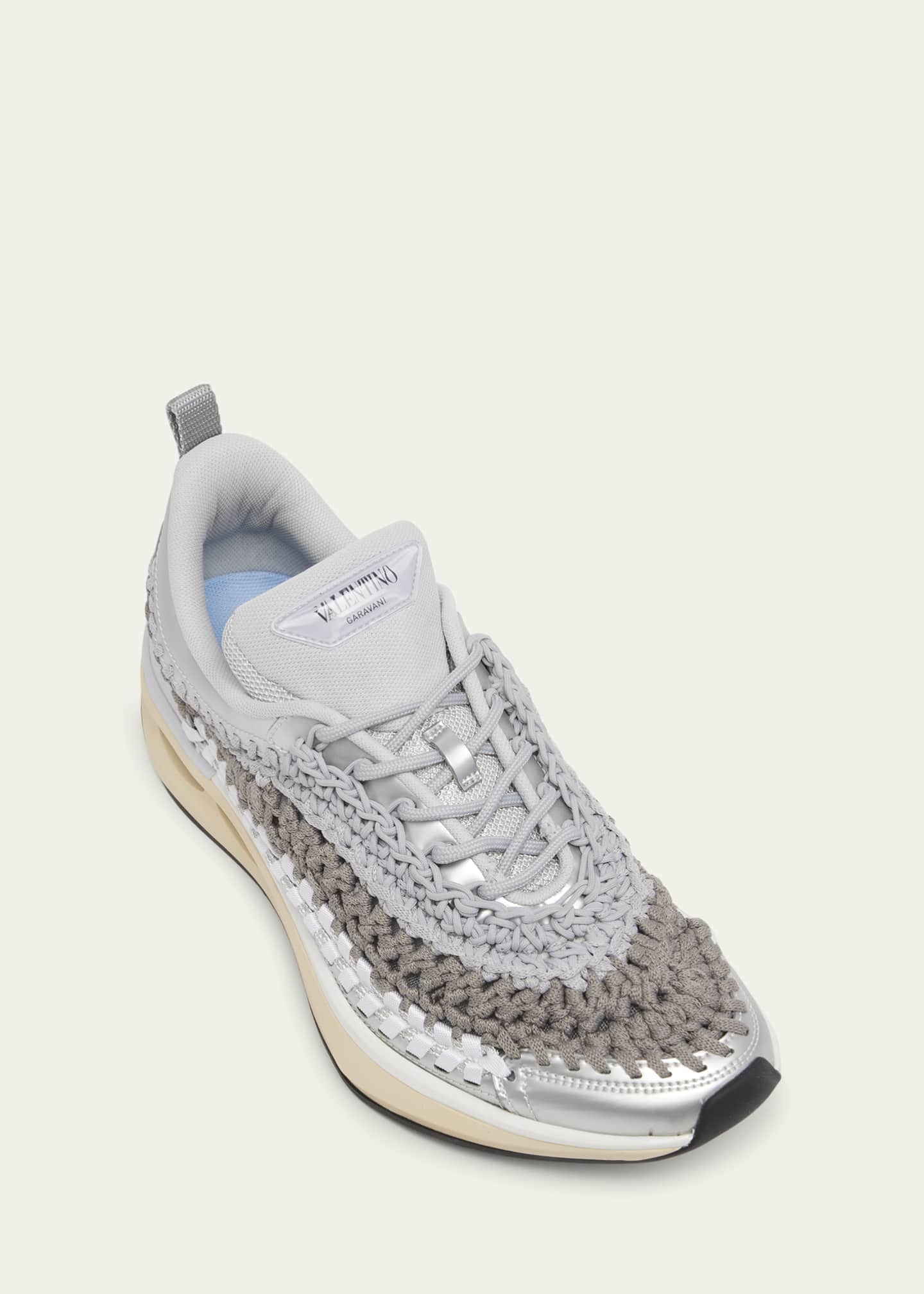 Valentino Garavani VLogo Easy Knot Knit Runner Sneakers Image 5 of 5