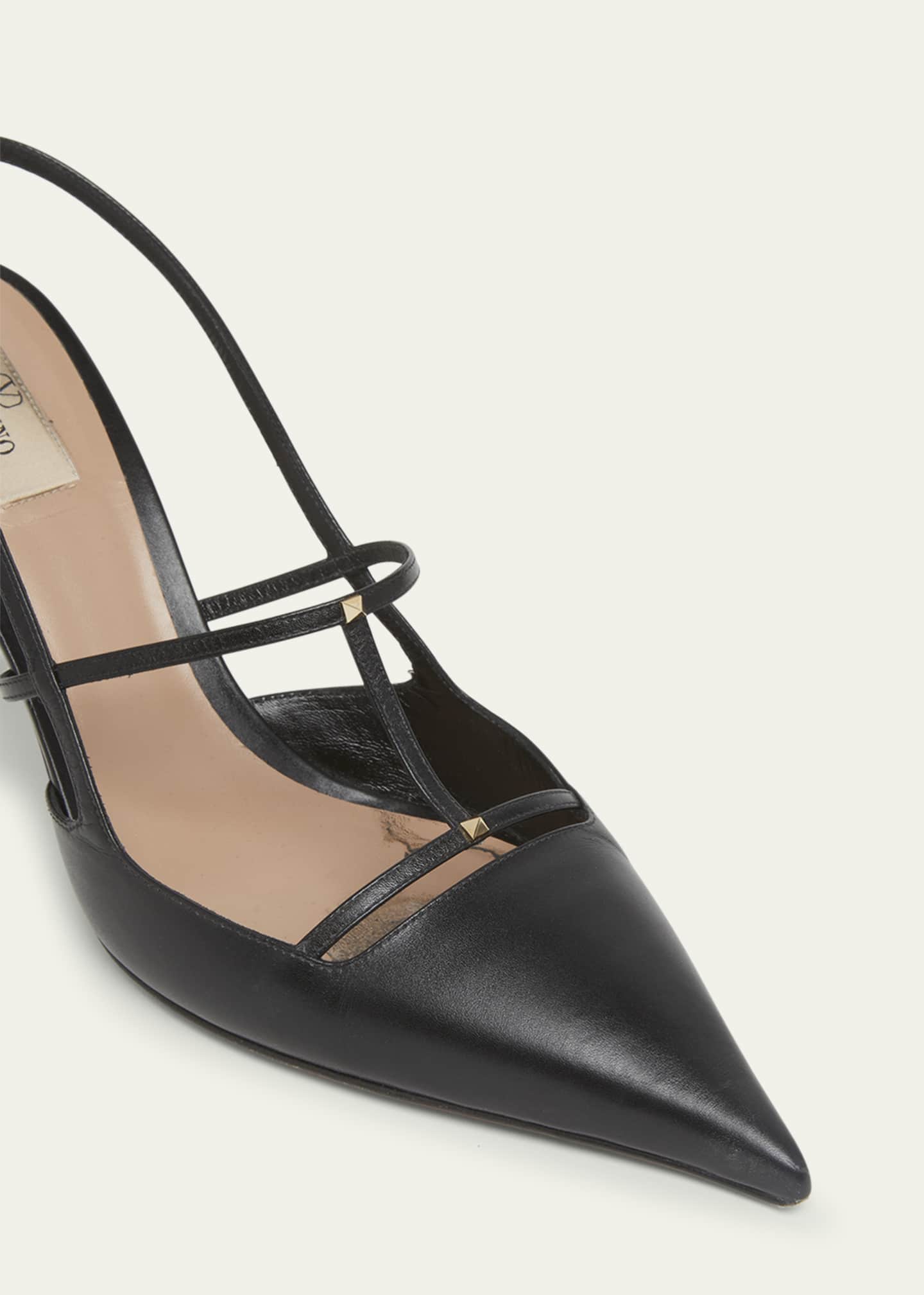 Valentino Garavani Rockstud Wispy Leather Slingback Pumps Bergdorf Goodman
