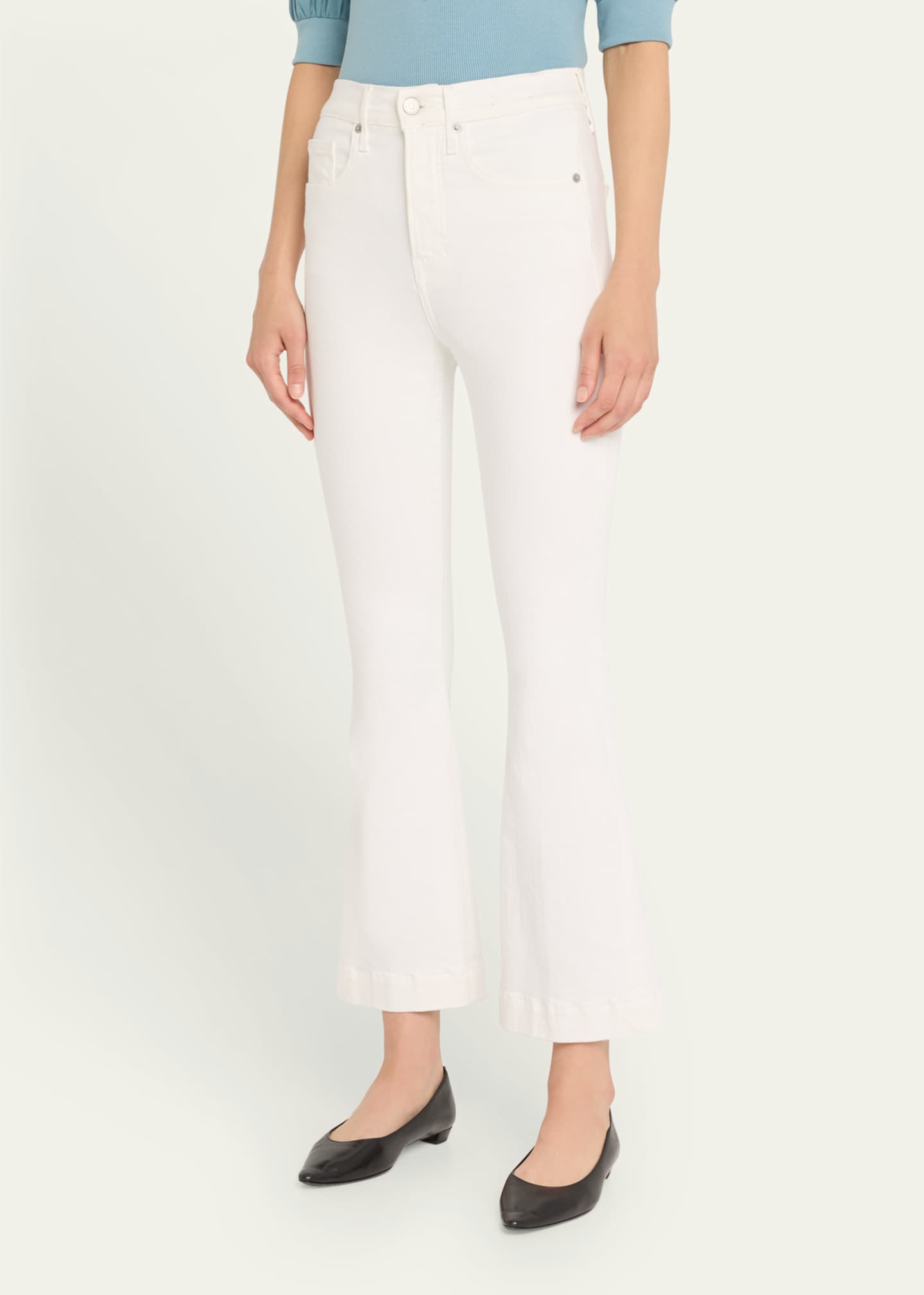 Veronica Beard Carson High-Rise Ankle Flare Jeans Image 4 of 5