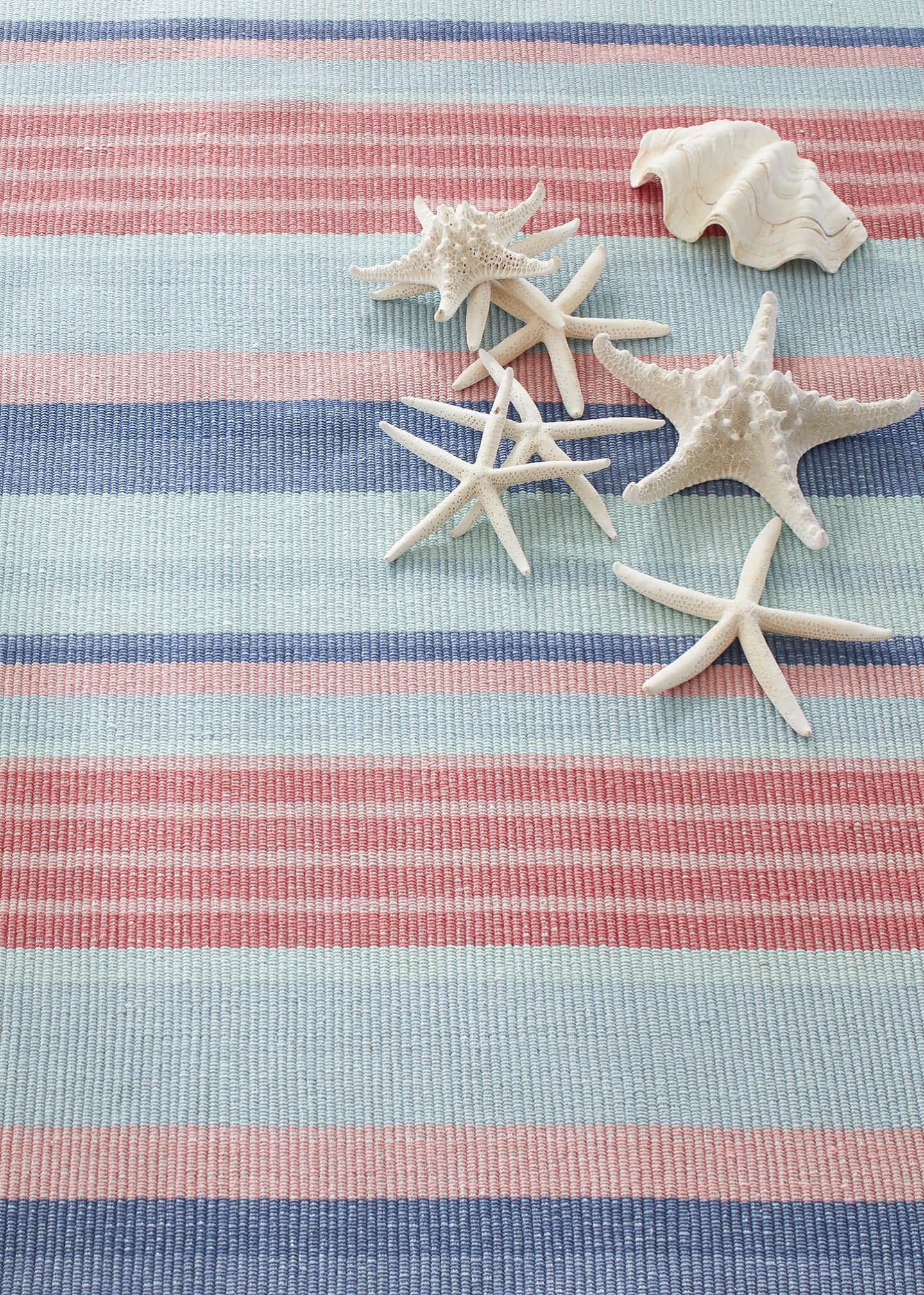 Annie Selke Aruba Stripe Handwoven Cotton Rug, 3' x 12' Image 2 of 3