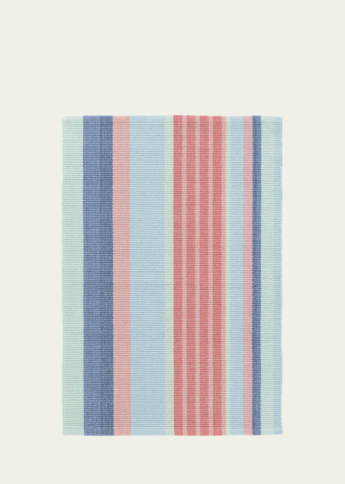 Annie Selke Aruba Stripe Handwoven Cotton Rug, 3' x 12' Image 1 of 3