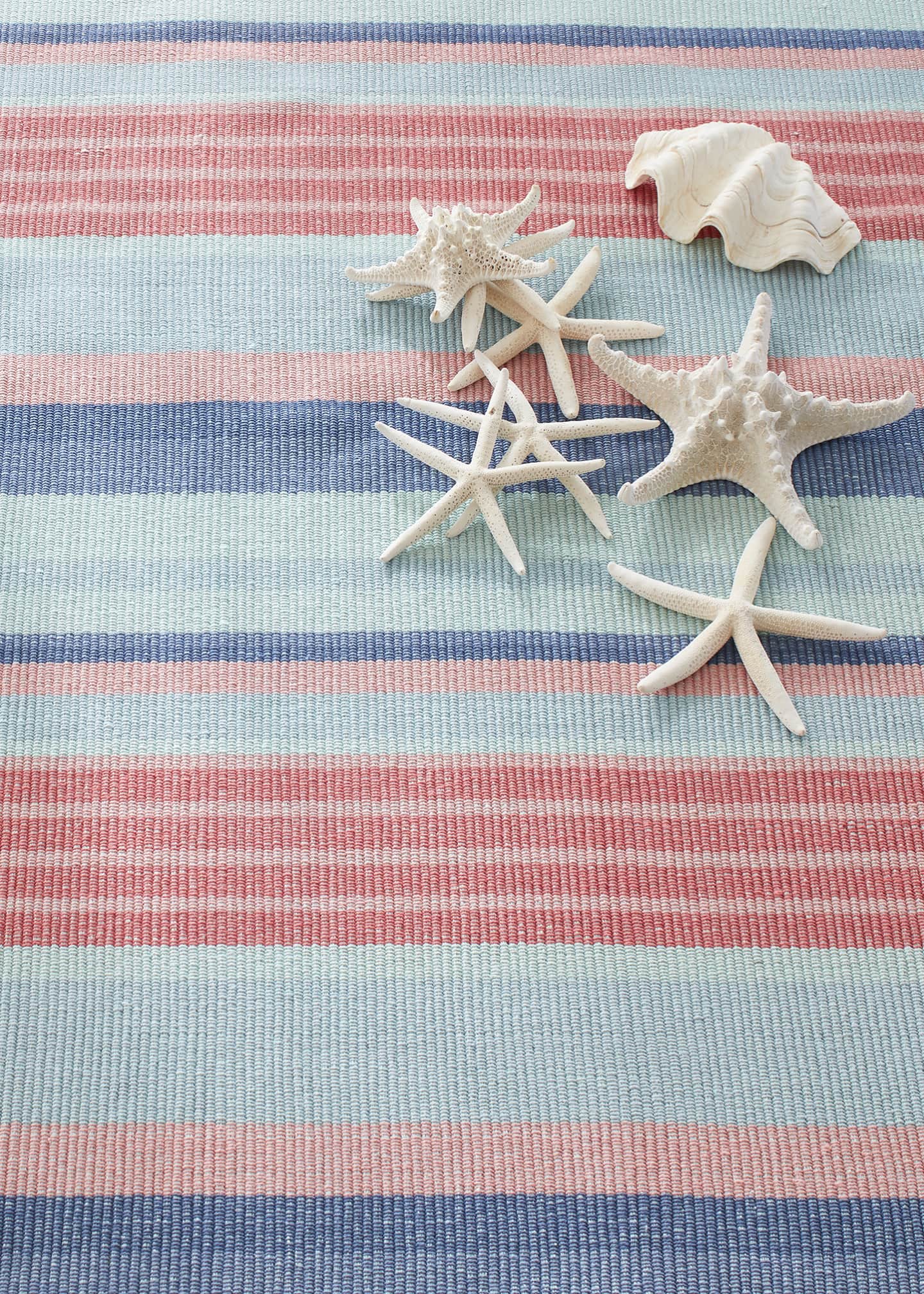 Annie Selke Aruba Stripe Handwoven Cotton Rug, 8' x 10' Image 2 of 3