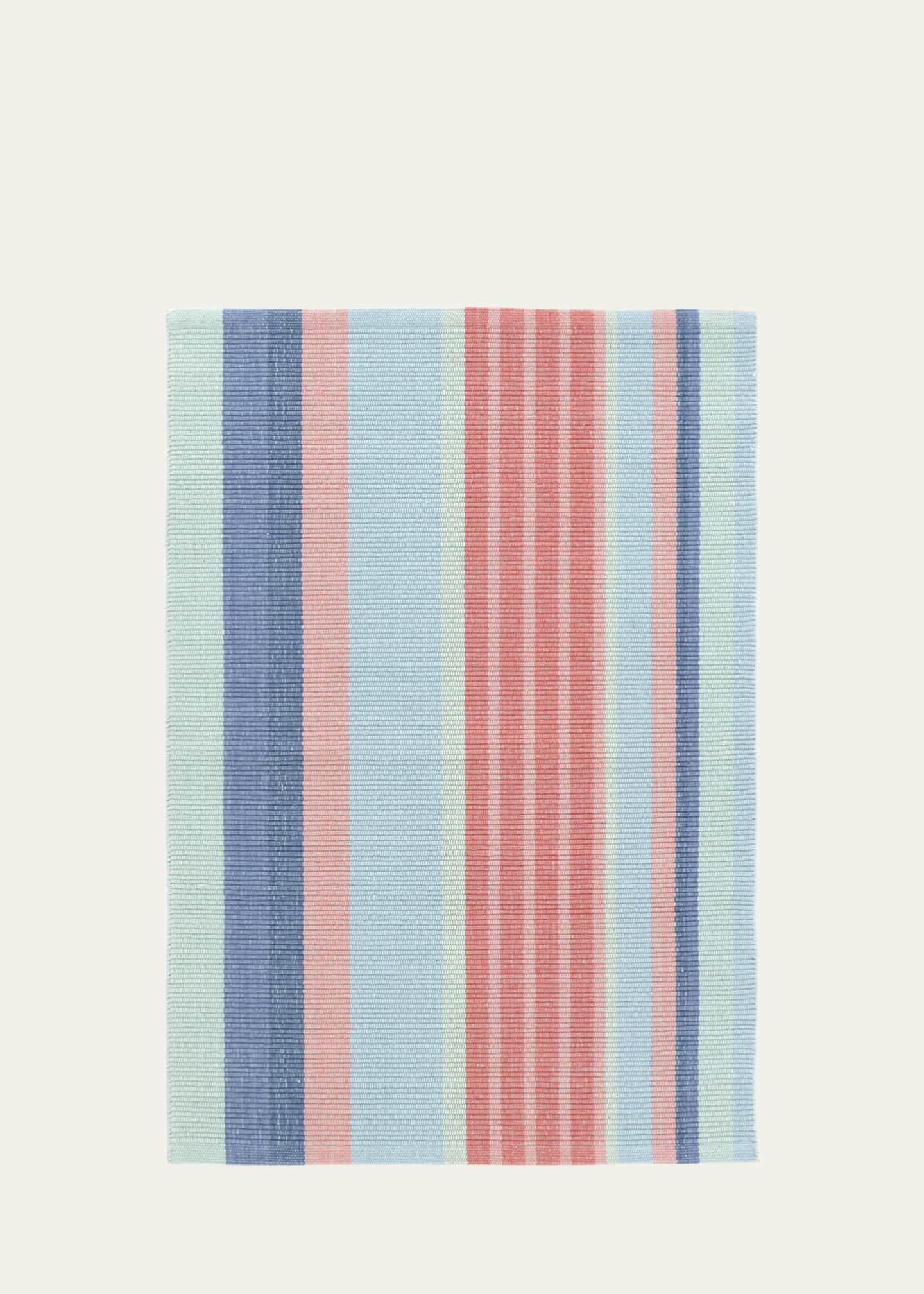Annie Selke Aruba Stripe Handwoven Cotton Rug, 8' x 10' Image 1 of 3