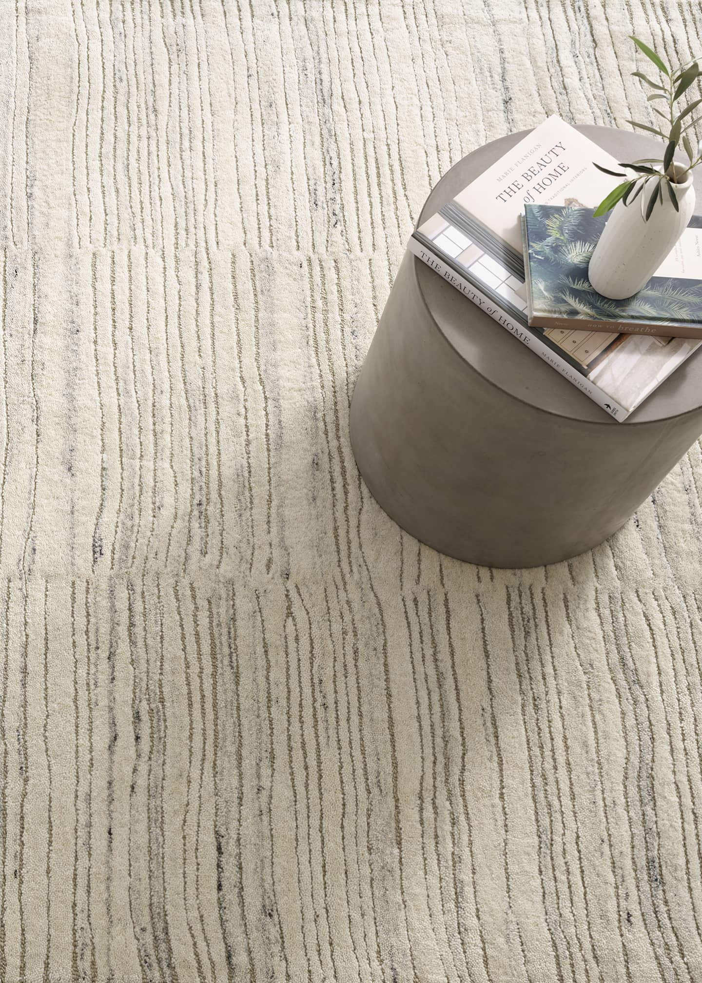 Annie Selke Avery Oatmeal Hand-Tufted Wool Rug, 5' x 8' Image 2 of 5