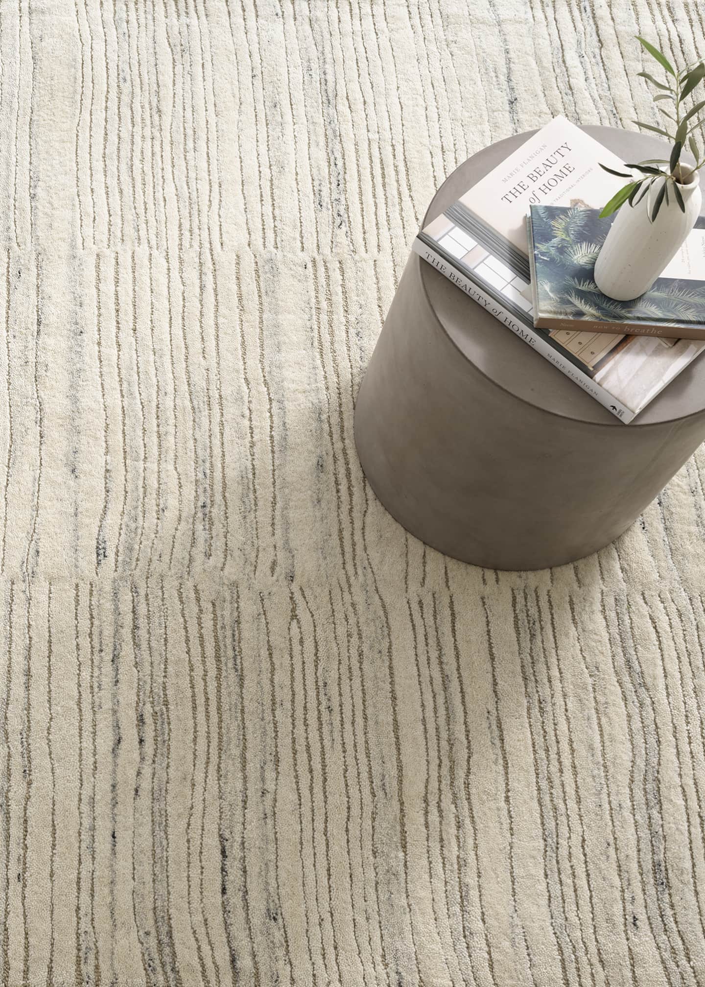 Annie Selke Avery Oatmeal Hand-Tufted Wool Rug, 4' x 6' Image 2 of 5