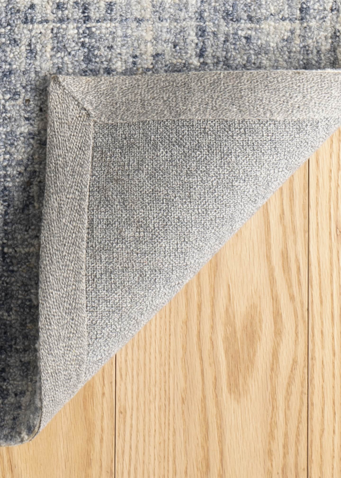 Annie Selke Harris Blue/Ivory Micro-Hooked Rug, 3' x 5' Image 4 of 5