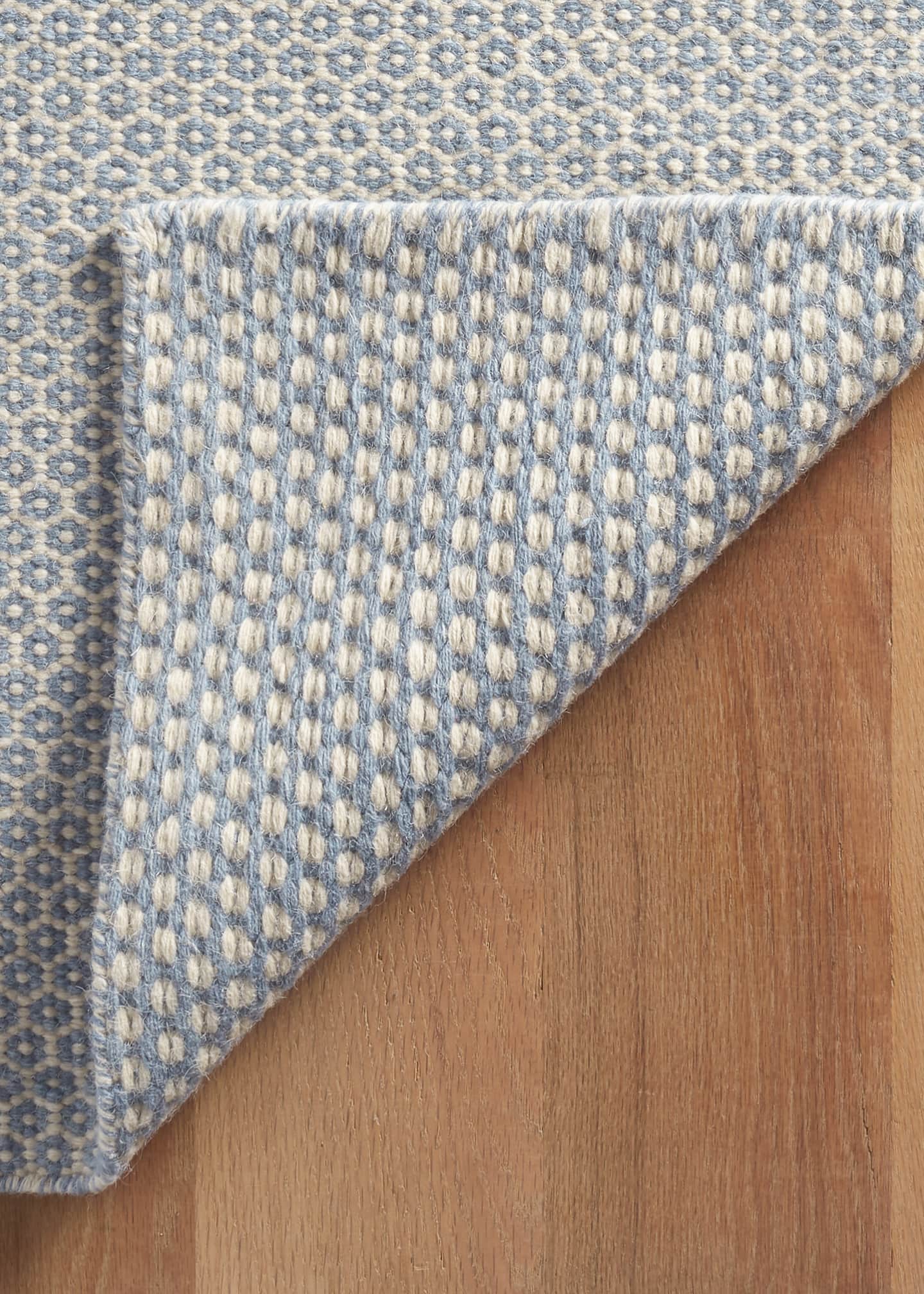 Annie Selke Honeycomb French Blue/Ivory Handwoven Rug, 3' x 5' Image 4 of 5
