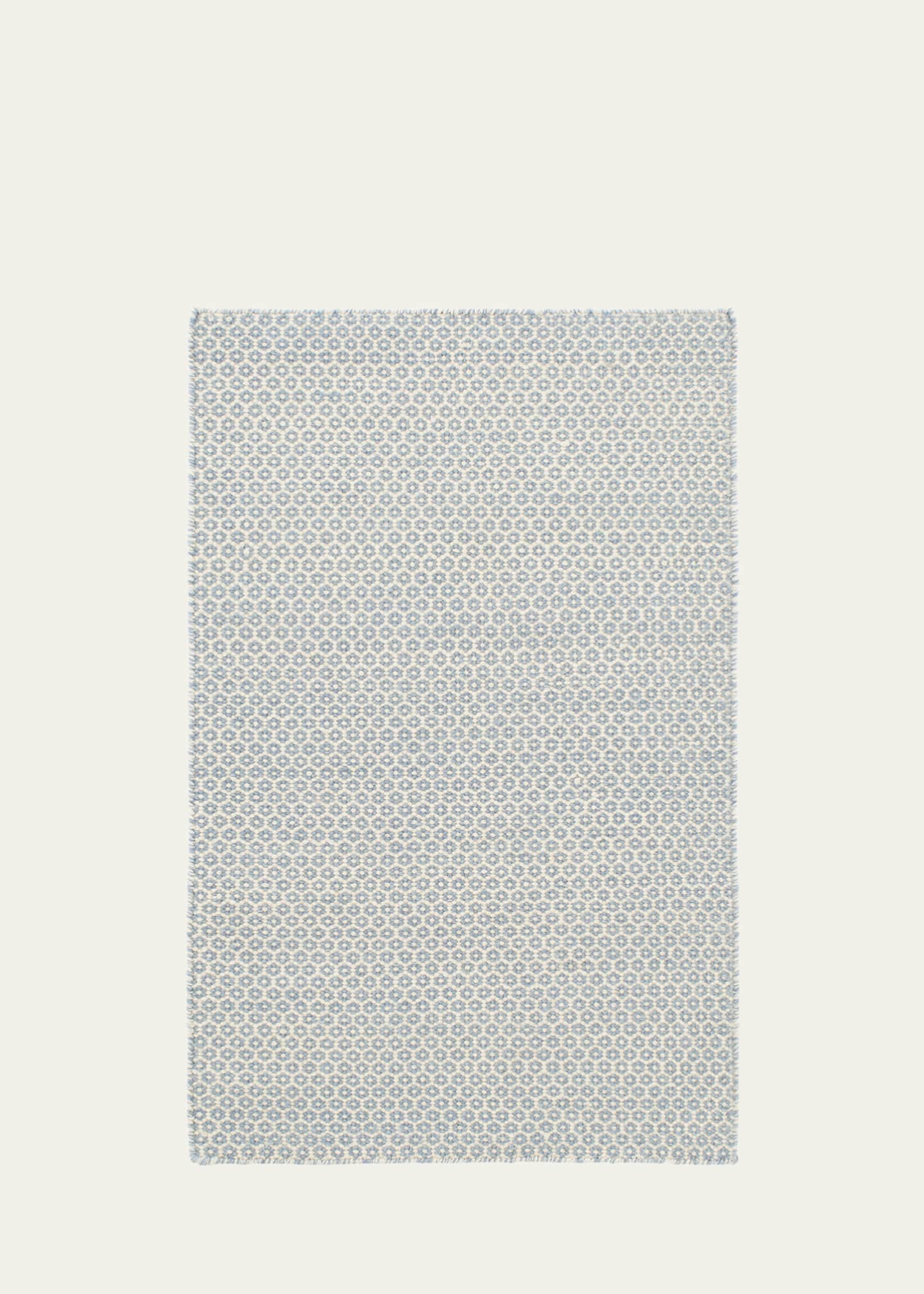 Annie Selke Honeycomb French Blue/Ivory Handwoven Rug, 3' x 5' Image 1 of 5