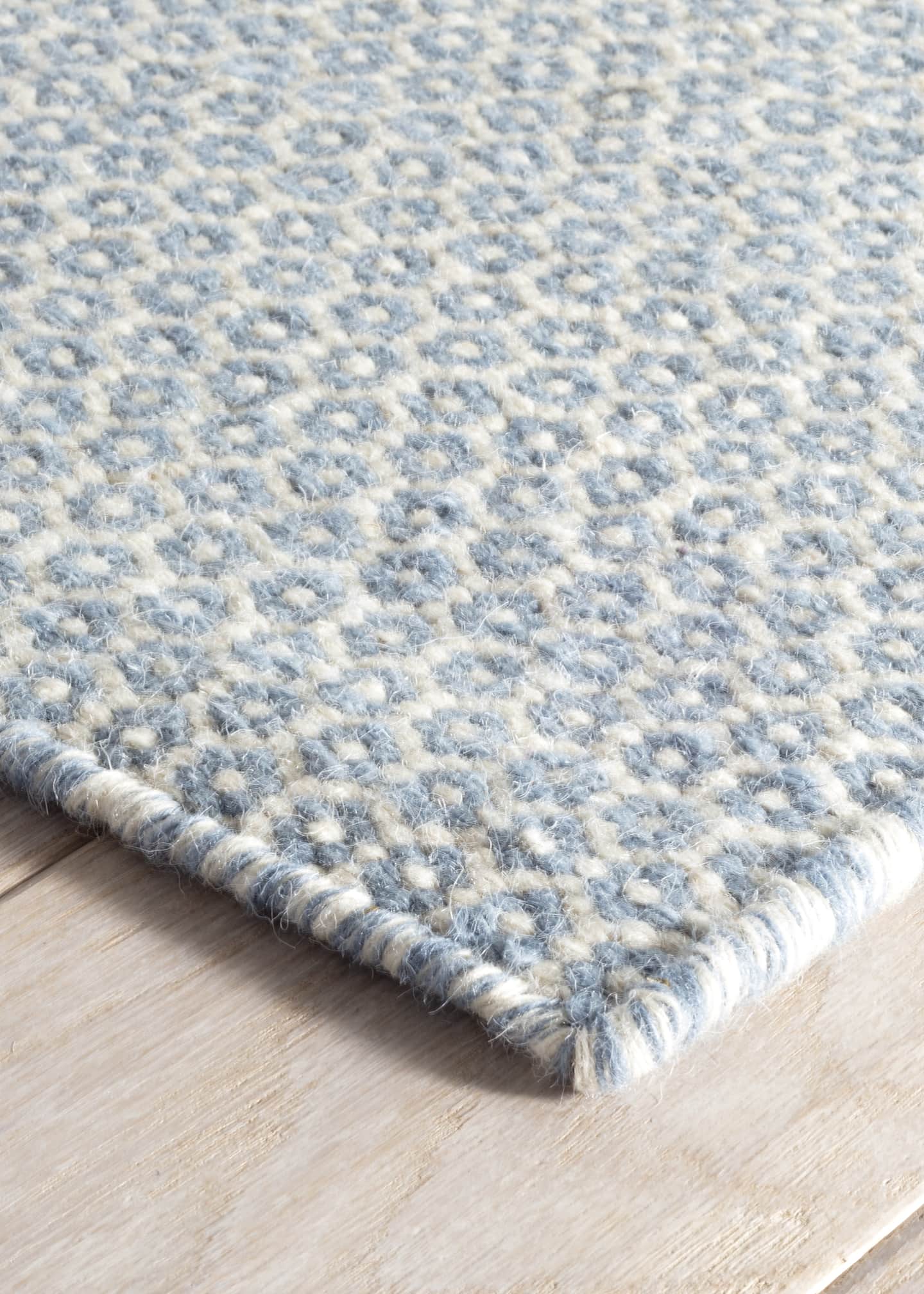 Annie Selke Honeycomb French Blue/Ivory Handwoven Rug, 3' x 5' Image 5 of 5