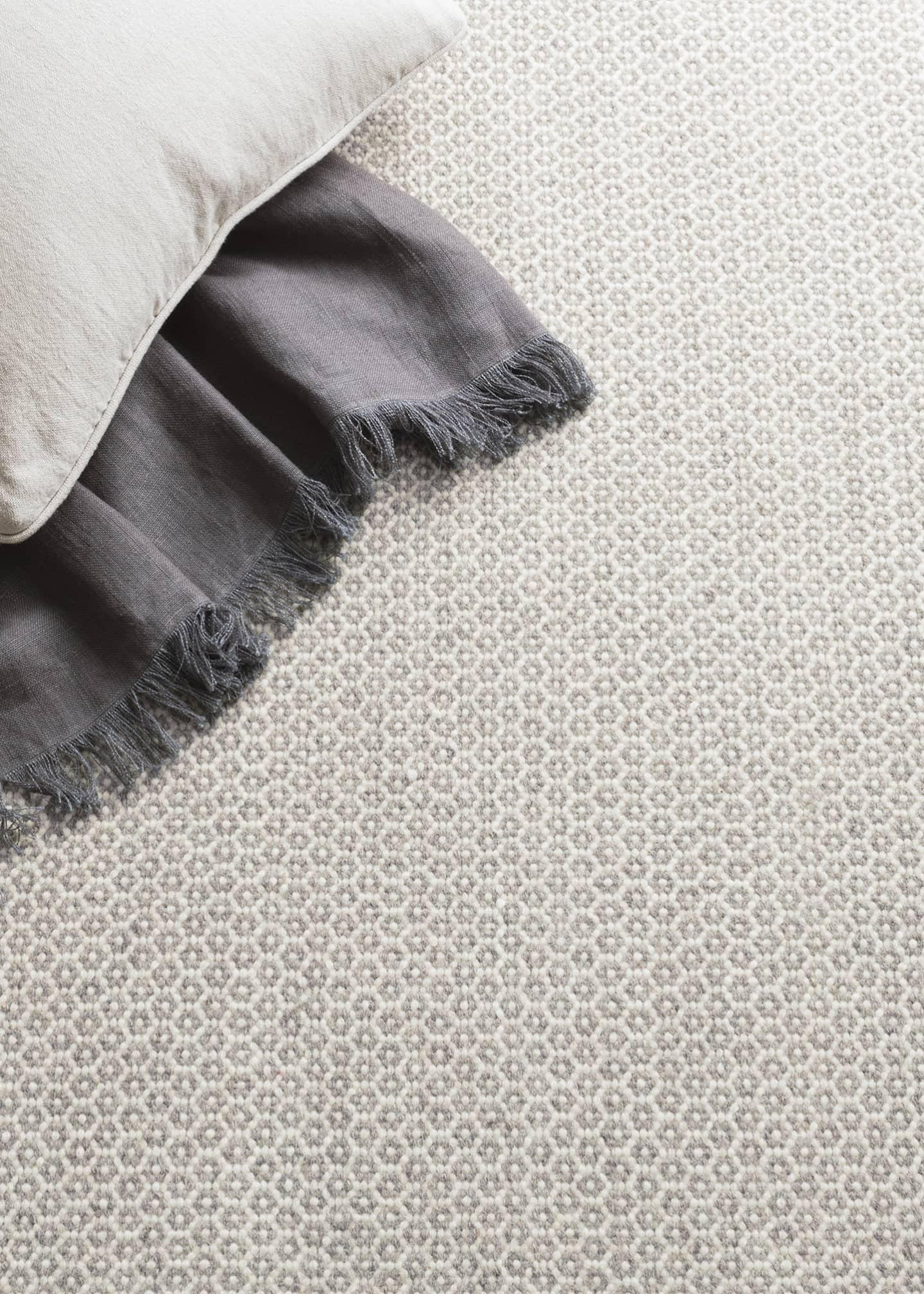 Annie Selke Honeycomb Ivory/Grey Handwoven Rug, 8' x 10' Image 2 of 5