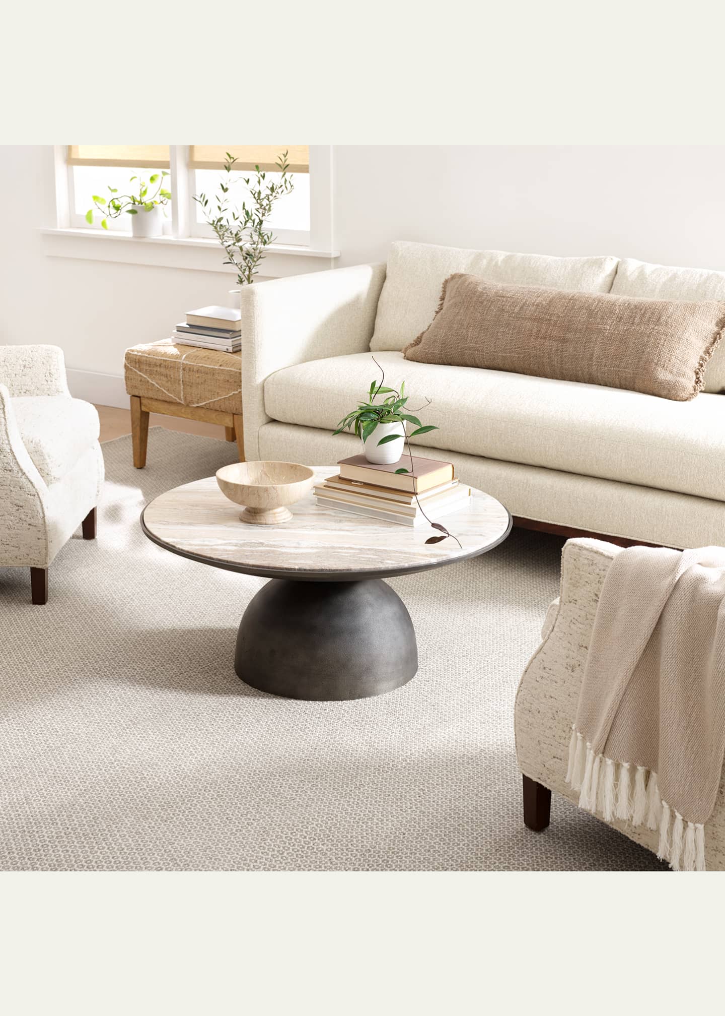 Annie Selke Honeycomb Ivory/Grey Handwoven Rug, 8' x 10' Image 4 of 5