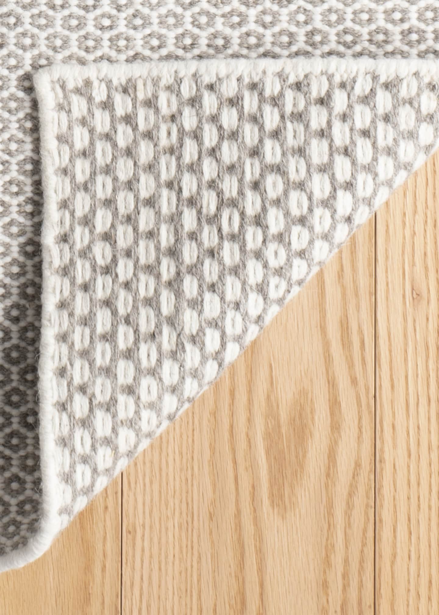 Annie Selke Honeycomb Ivory/Grey Handwoven Rug, 8' x 10' Image 5 of 5