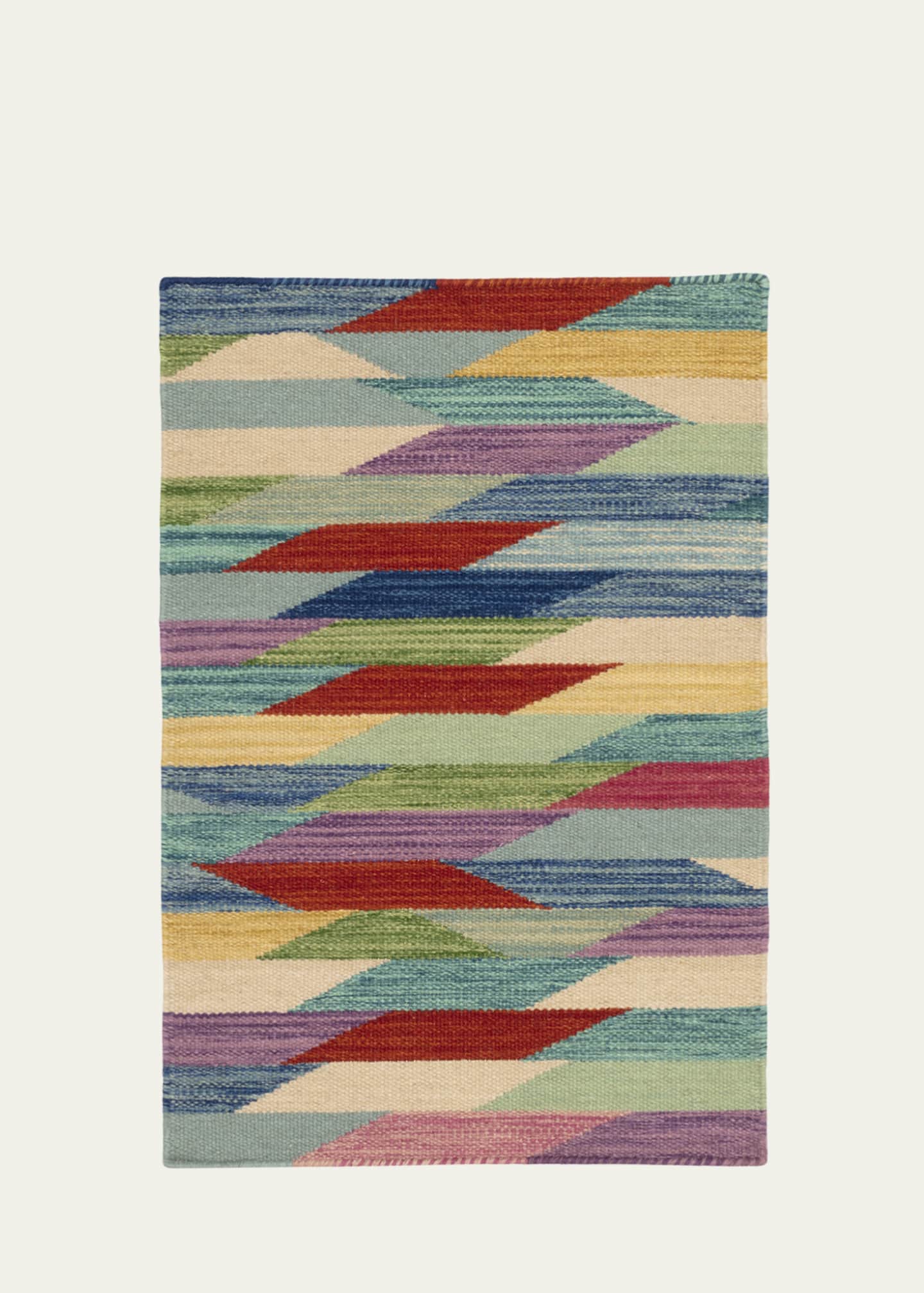 Annie Selke x Kit Kemp Hotline Multi Handwoven Rug, 8' x 10' Image 1 of 5