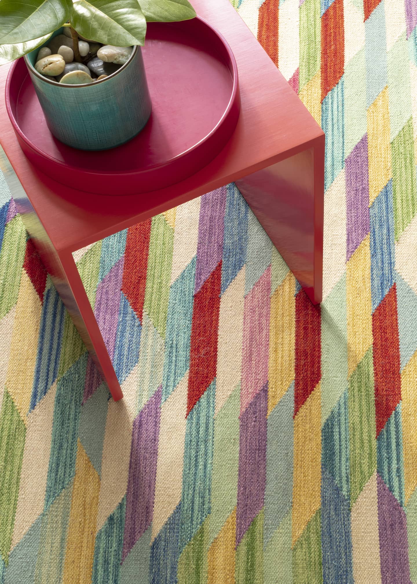 Annie Selke x Kit Kemp Hotline Multi Handwoven Rug, 5' x 8' Image 4 of 5