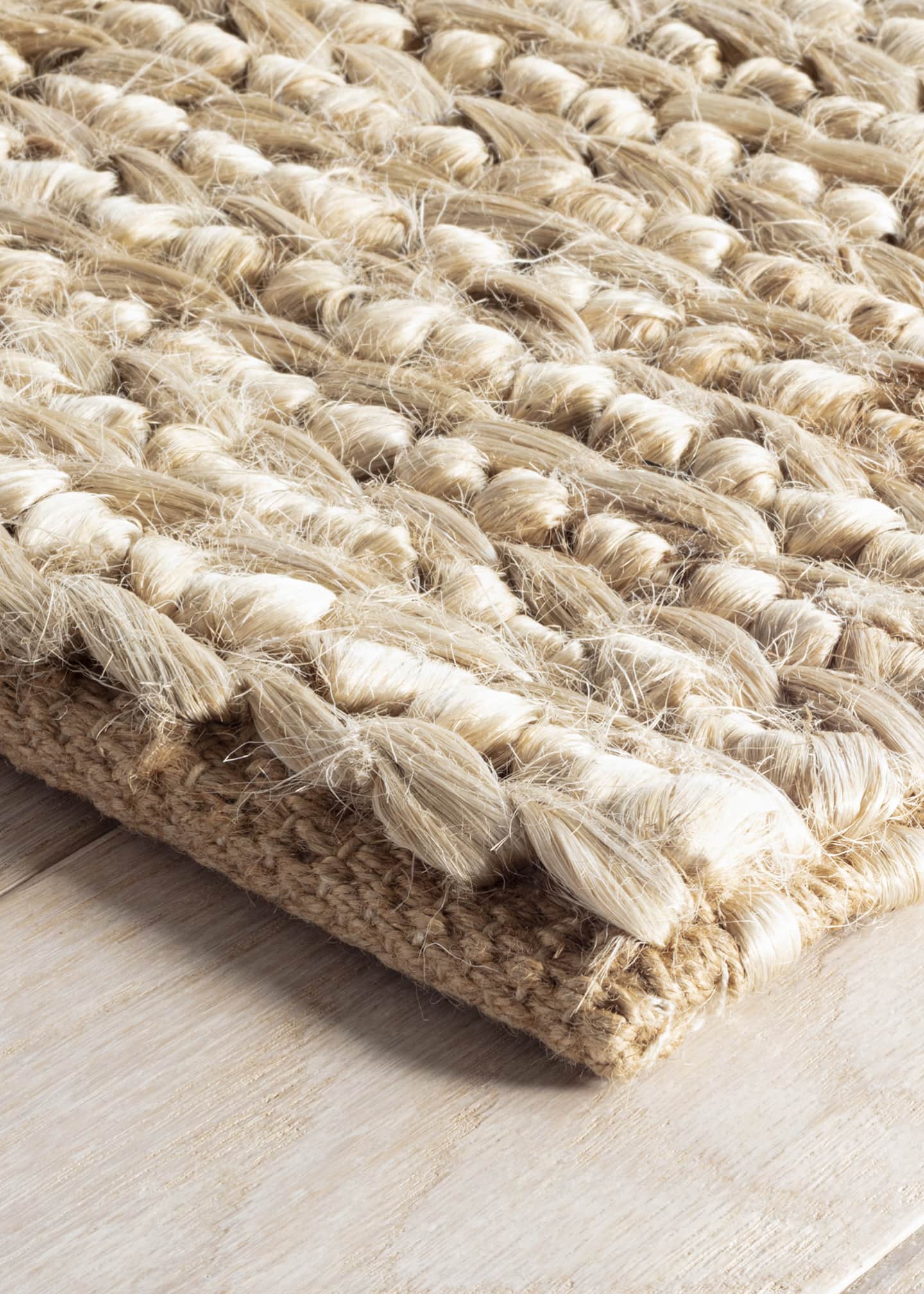 Annie Selke Jute Bleached Oak Handwoven Rug, 10' x 14' Image 4 of 5