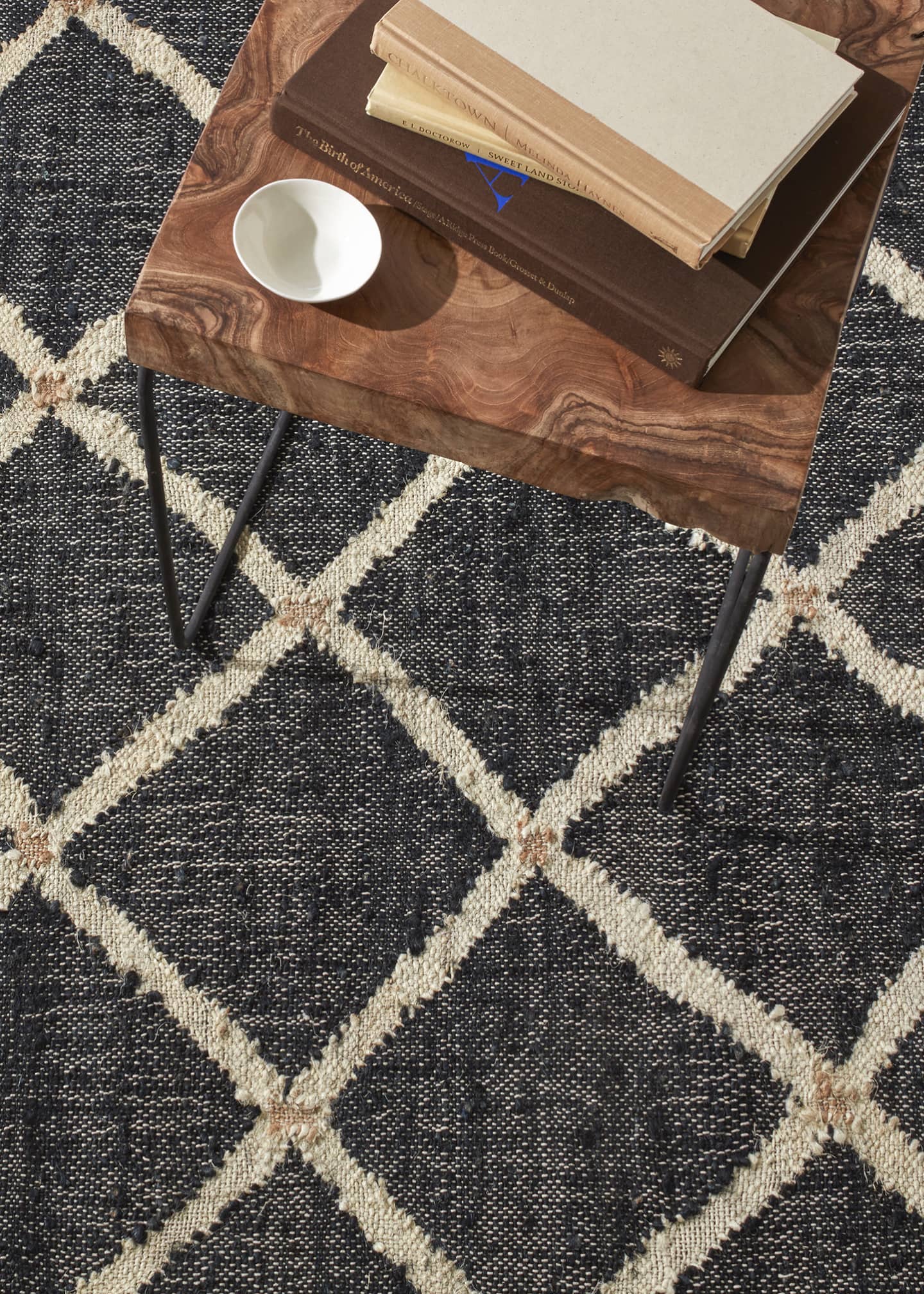 Annie Selke Kali Black Handwoven Rug, 9' x 12' Image 3 of 5