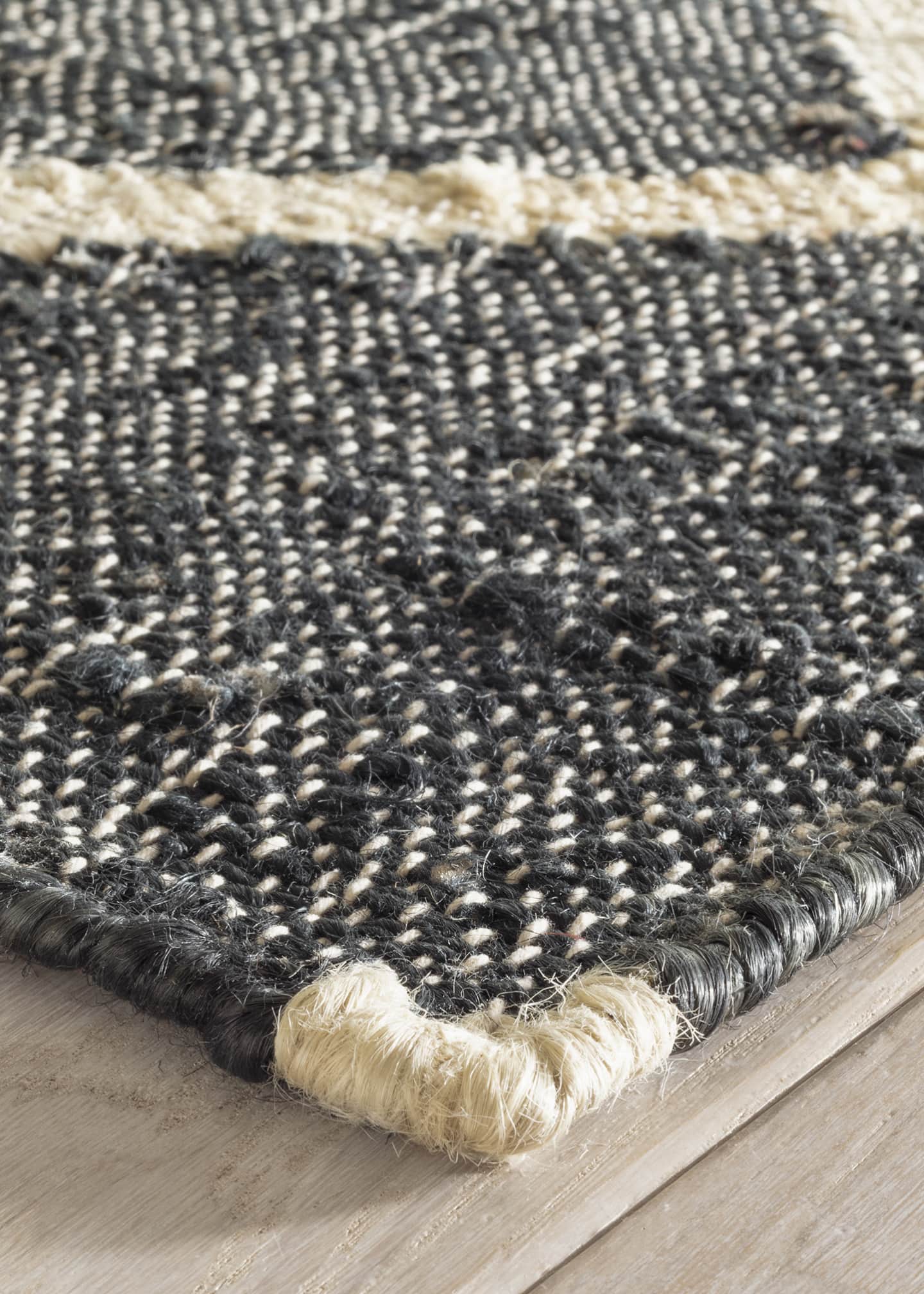 Annie Selke Kali Black Handwoven Rug, 9' x 12' Image 5 of 5