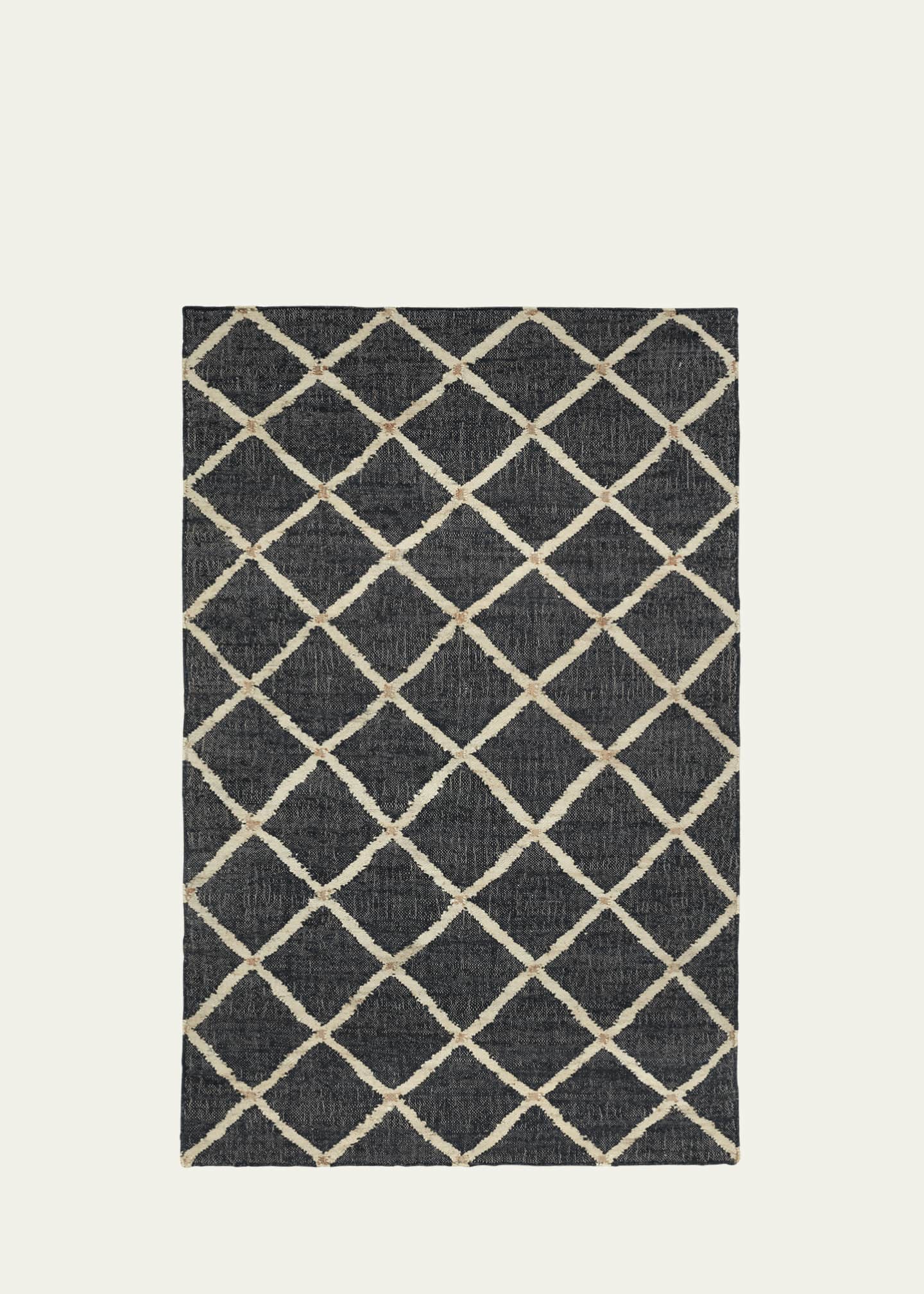Annie Selke Kali Black Handwoven Rug, 5' x 8' Image 2 of 5