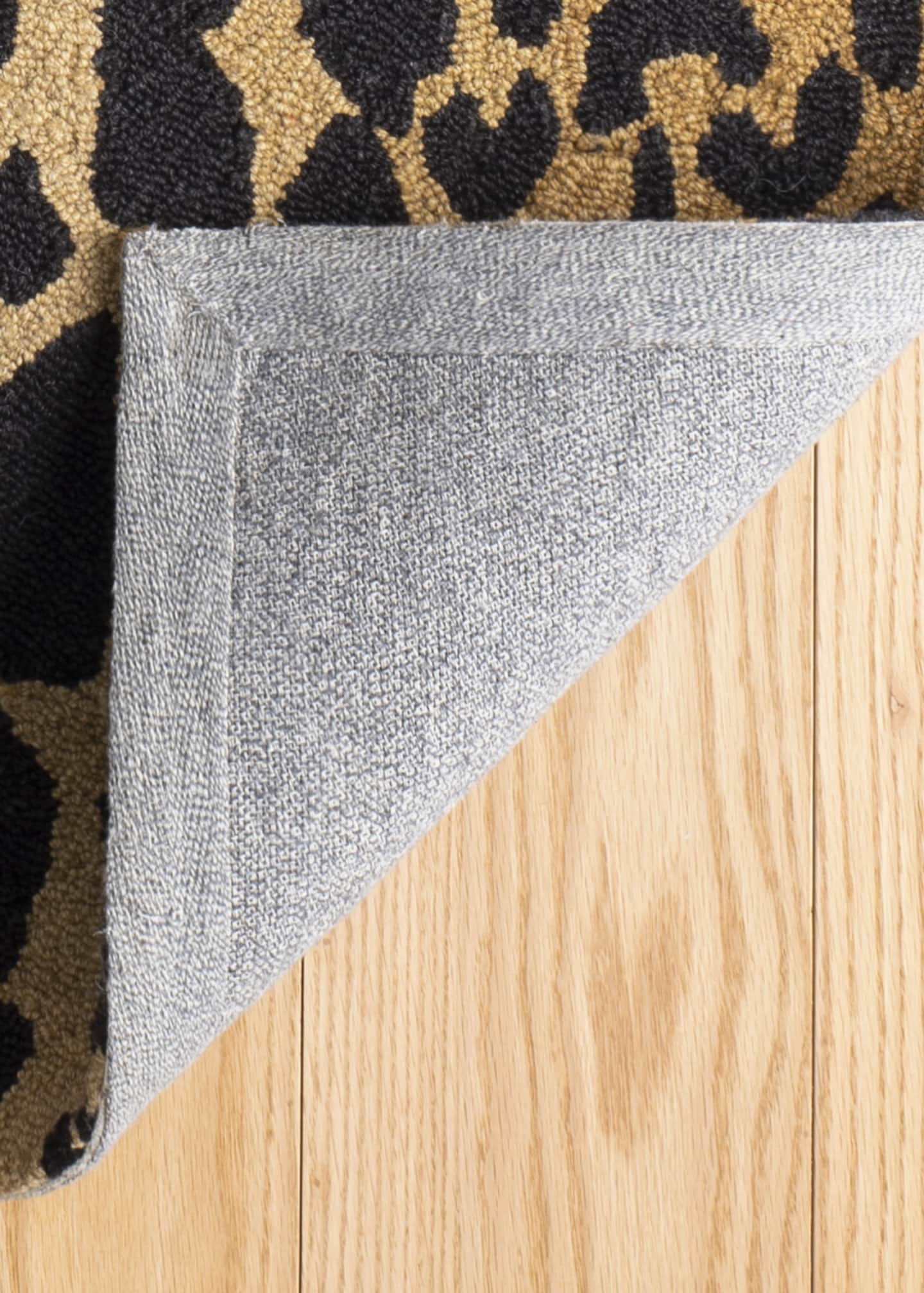 Annie Selke Leopard Micro-Hooked Rug, 5' x 8' Image 4 of 5