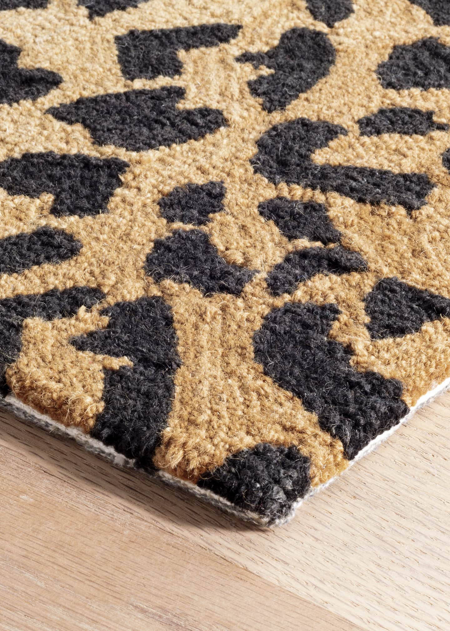 Annie Selke Leopard Micro-Hooked Rug, 5' x 8' Image 5 of 5
