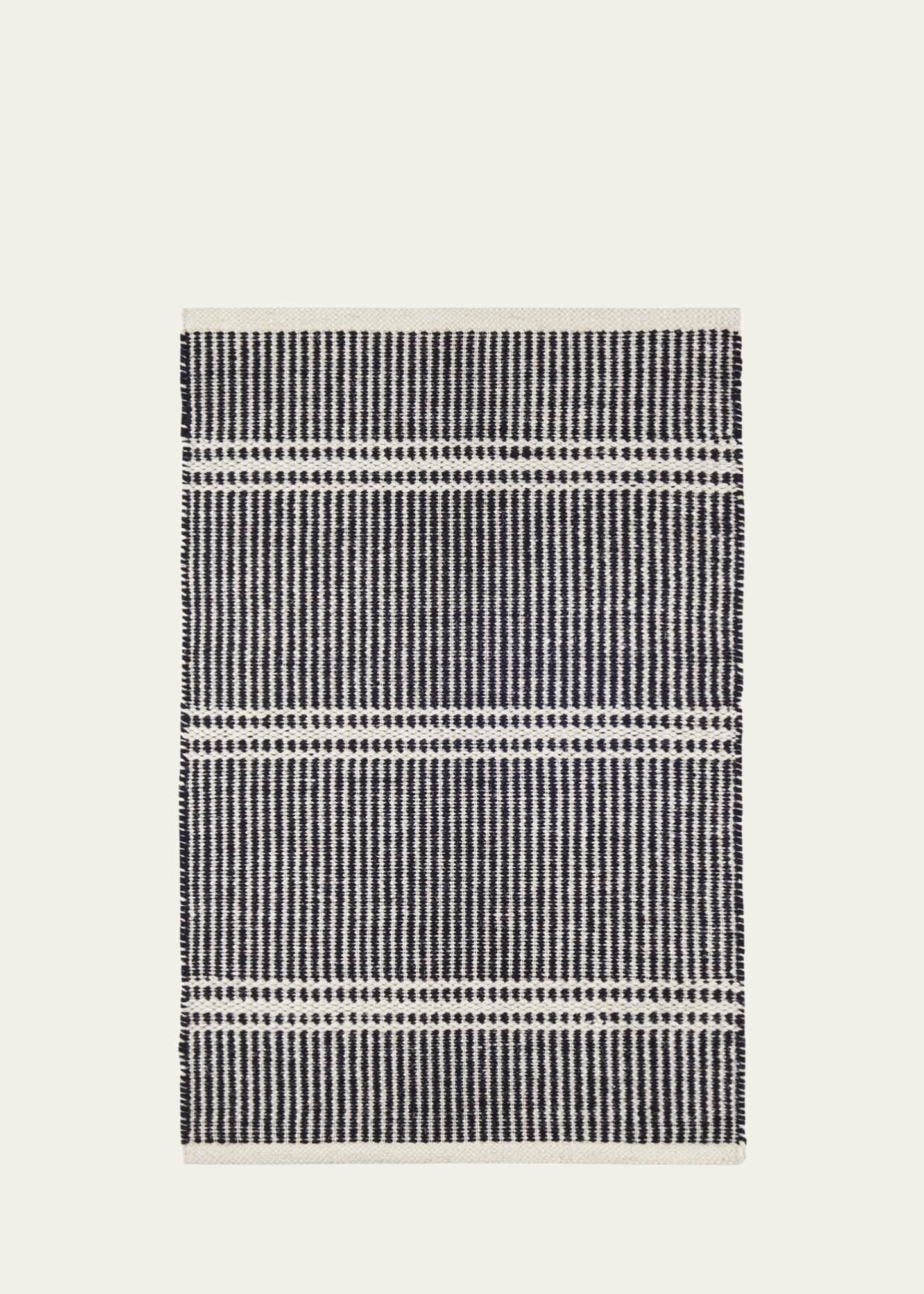 Annie Selke Malta Black/Ivory Handwoven Rug, 9' x 12' Image 1 of 3