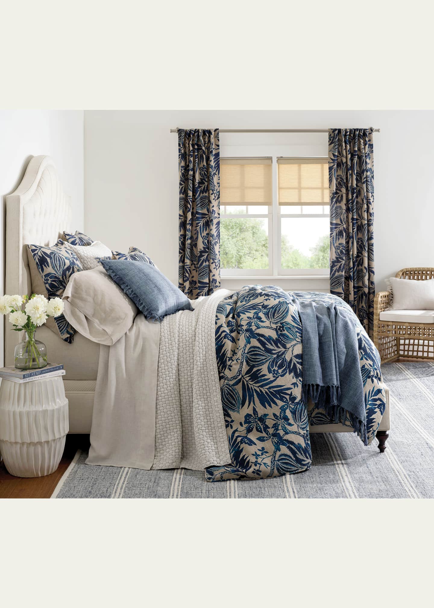 Annie Selke Malta Blue Handwoven Rug, 3' x 5' Image 3 of 5