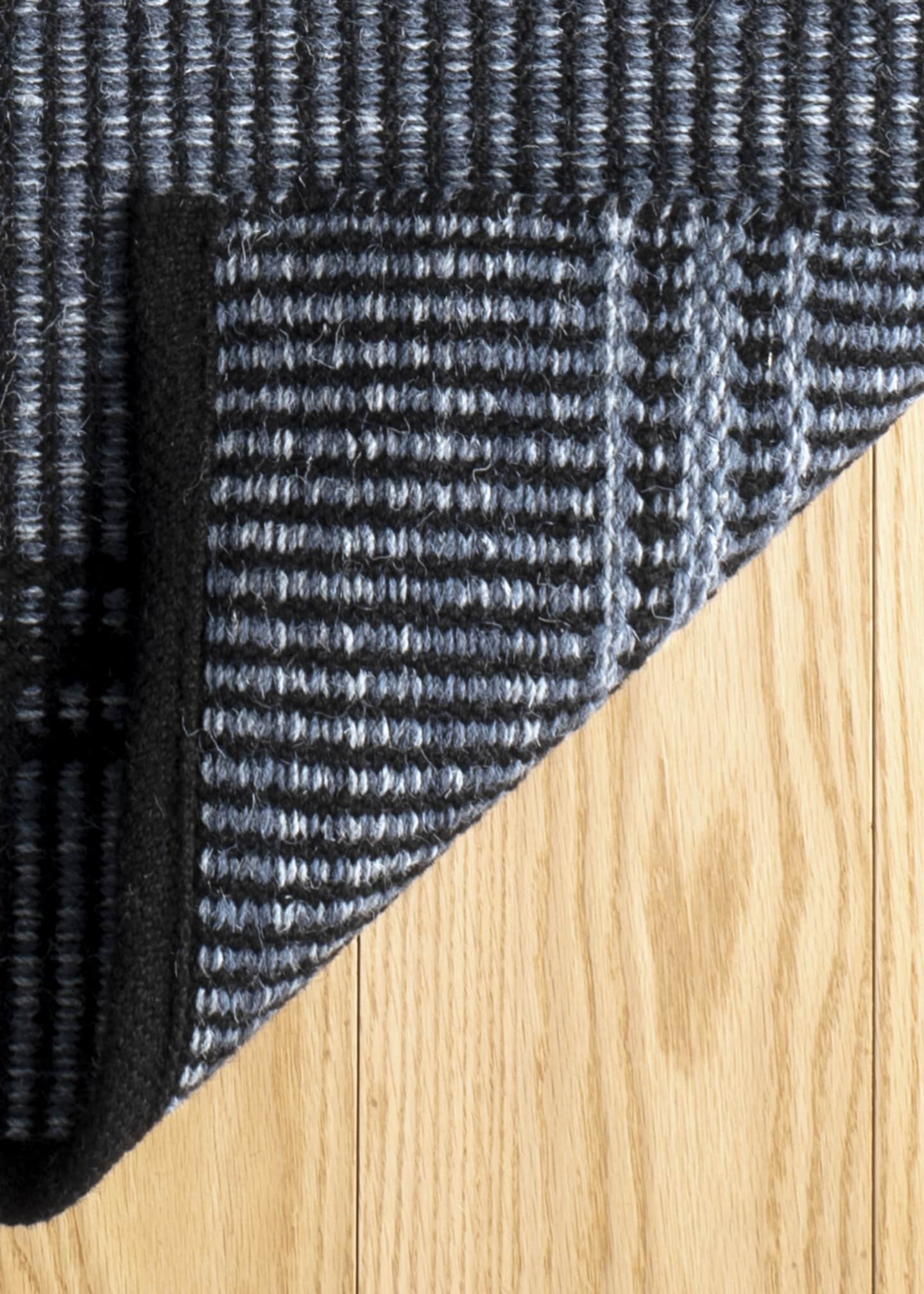 Annie Selke Malta Navy Handwoven Rug, 8' x 10' Image 4 of 5