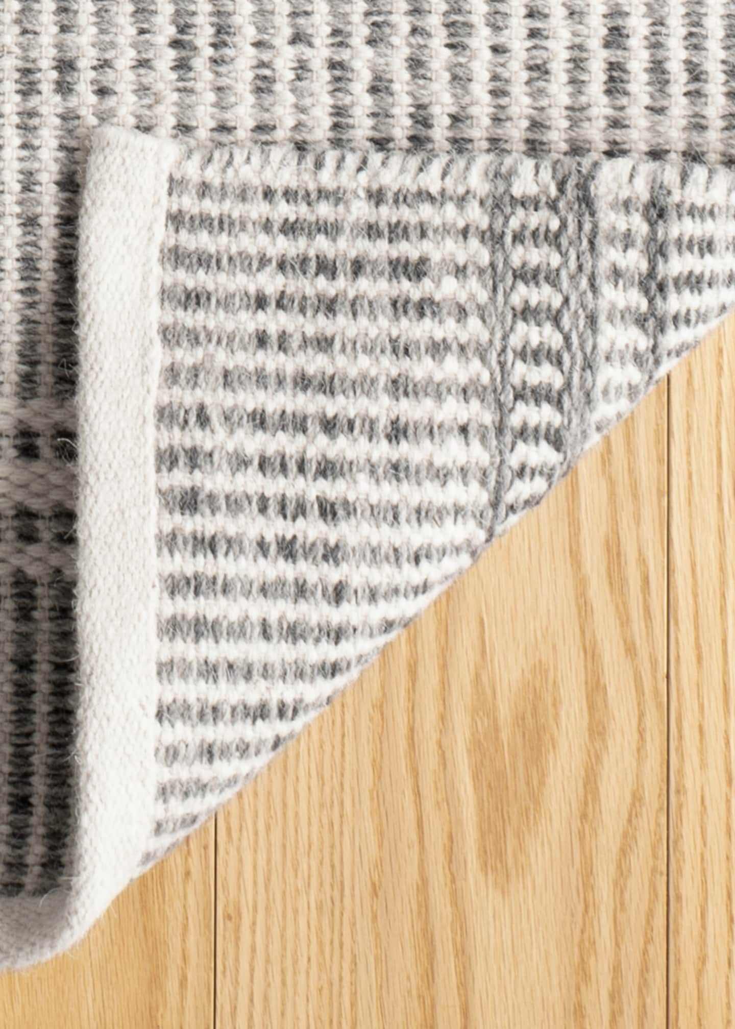 Annie Selke Malta Grey Handwoven Rug, 9' x 12' Image 4 of 4