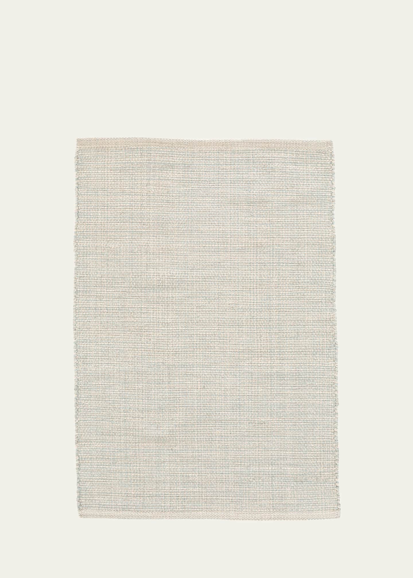 Annie Selke Marled Light Blue Handwoven Cotton Rug, 5' x 8' Image 1 of 3
