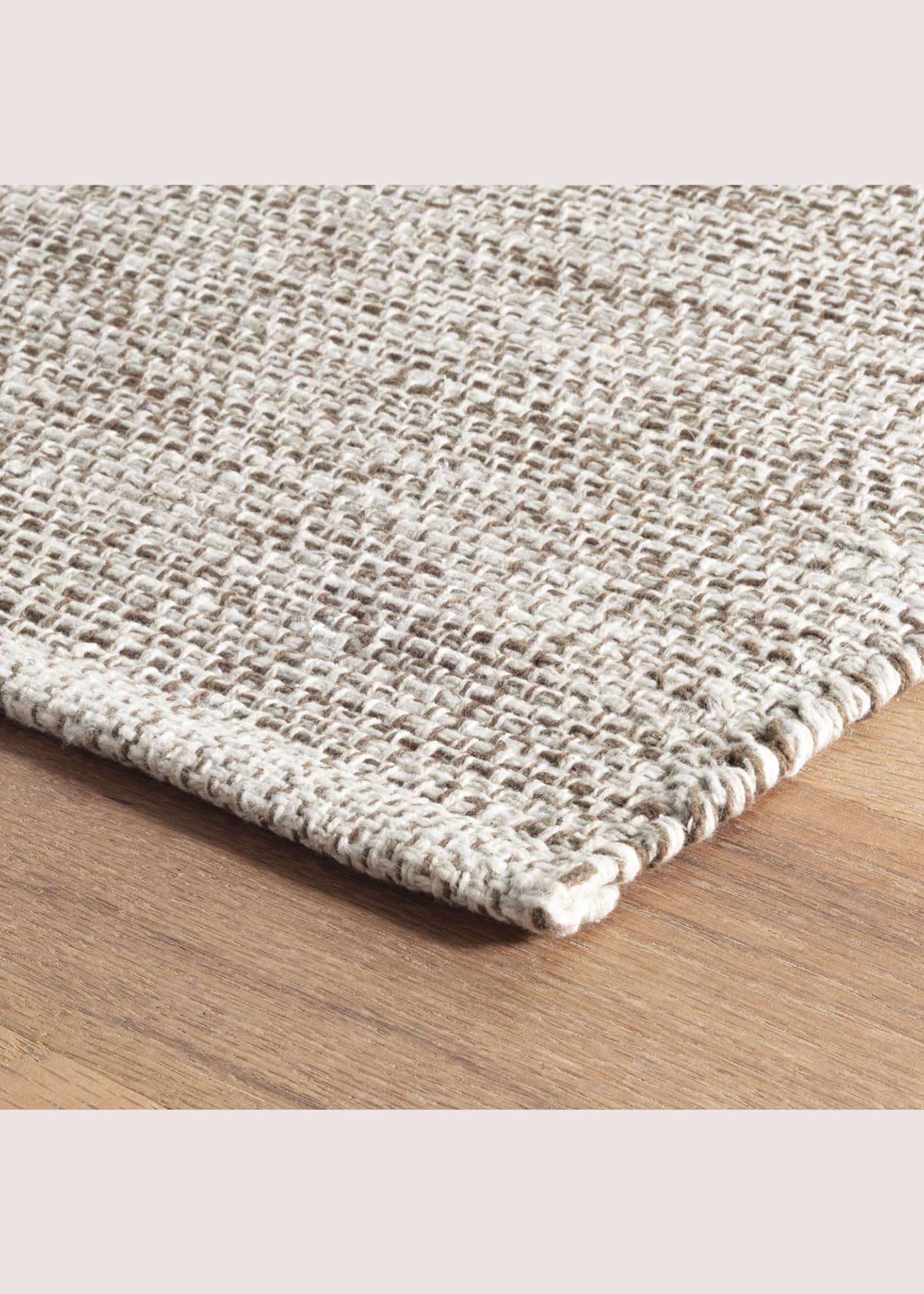 Annie Selke Marled Brown Handwoven Cotton Rug, 3' x 12' Image 2 of 4