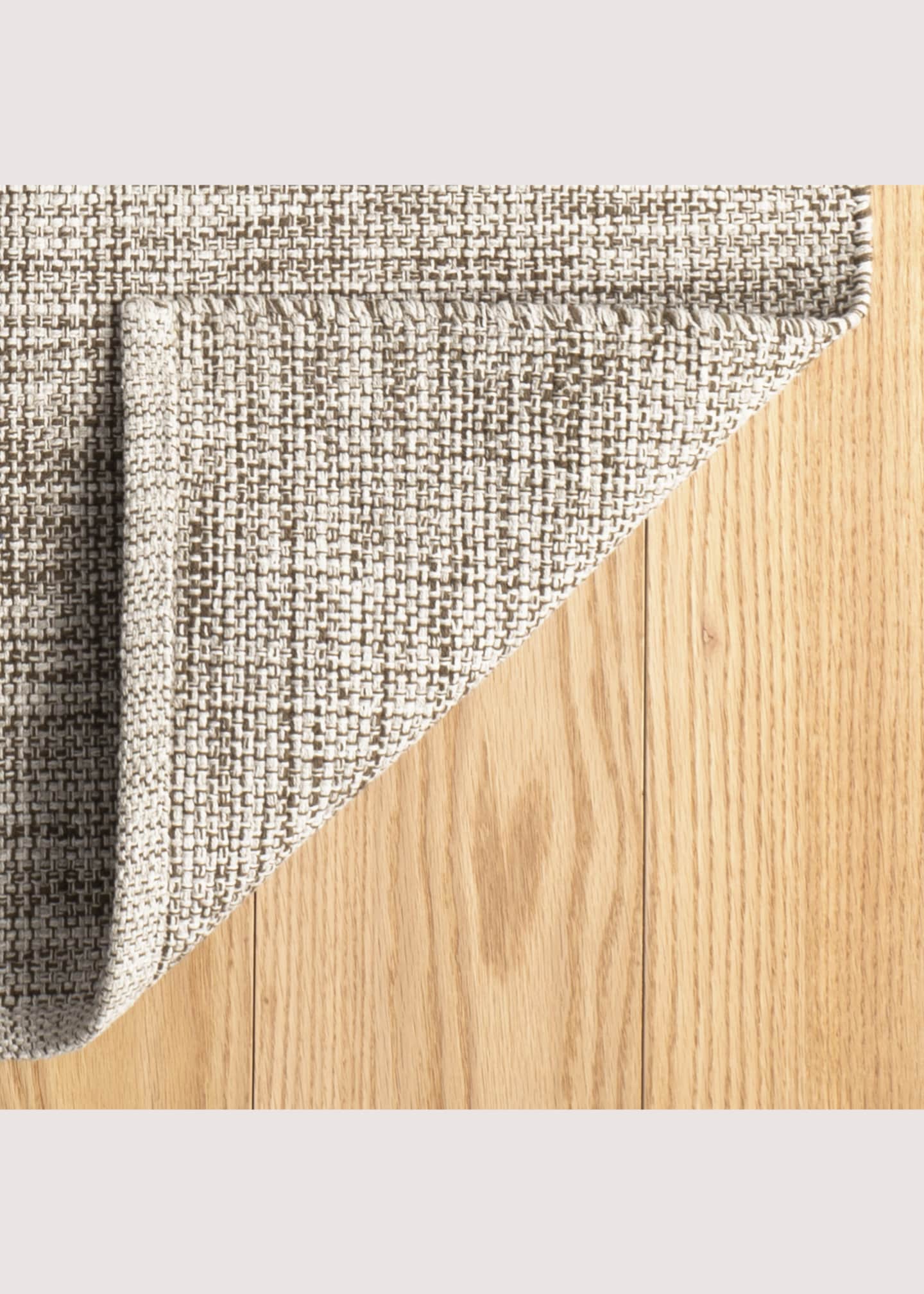 Annie Selke Marled Brown Handwoven Cotton Rug, 3' x 12' Image 3 of 4