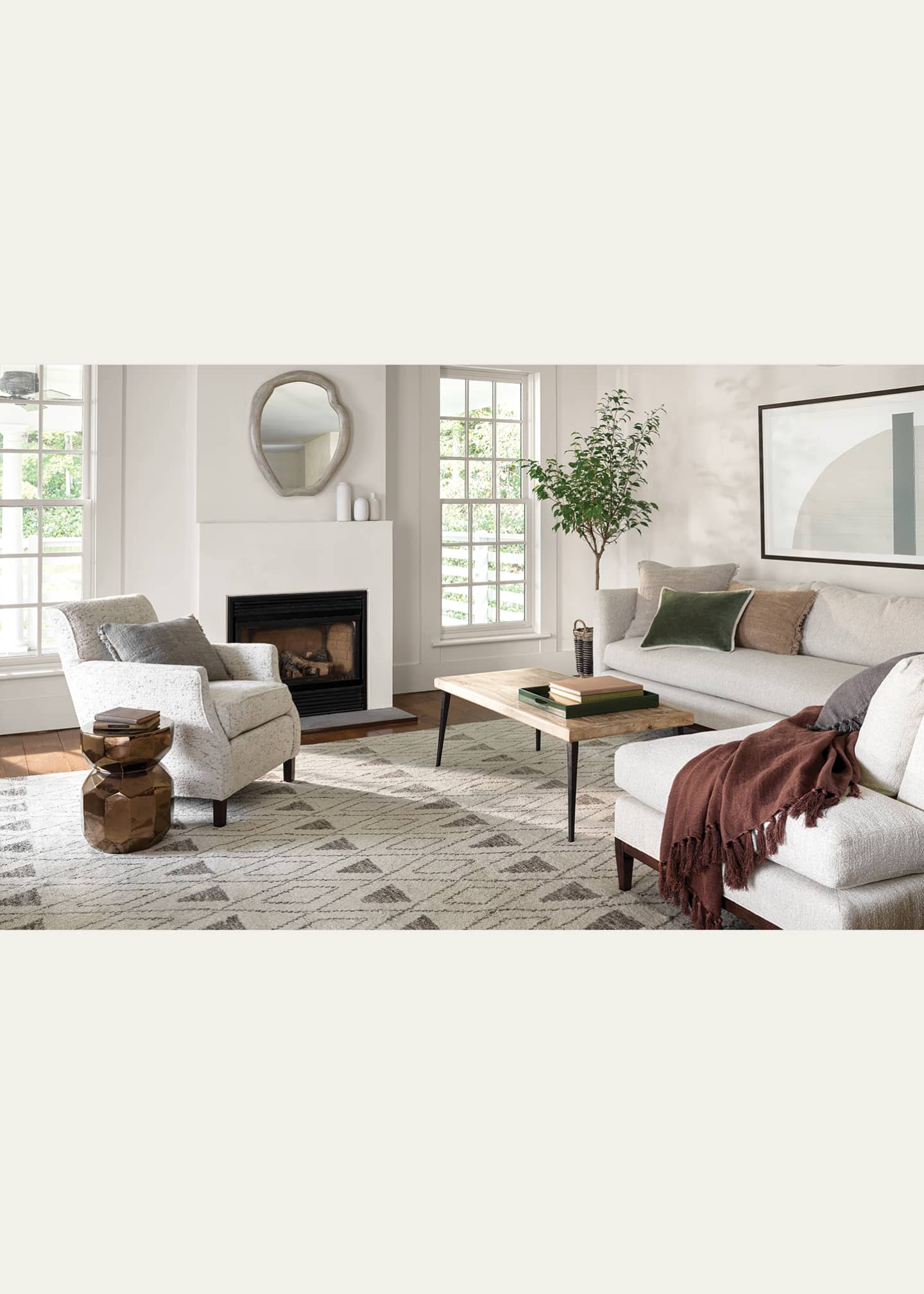 Annie Selke Masinissa Natural Hand-Knotted Rug, 10' x 14' Image 4 of 5