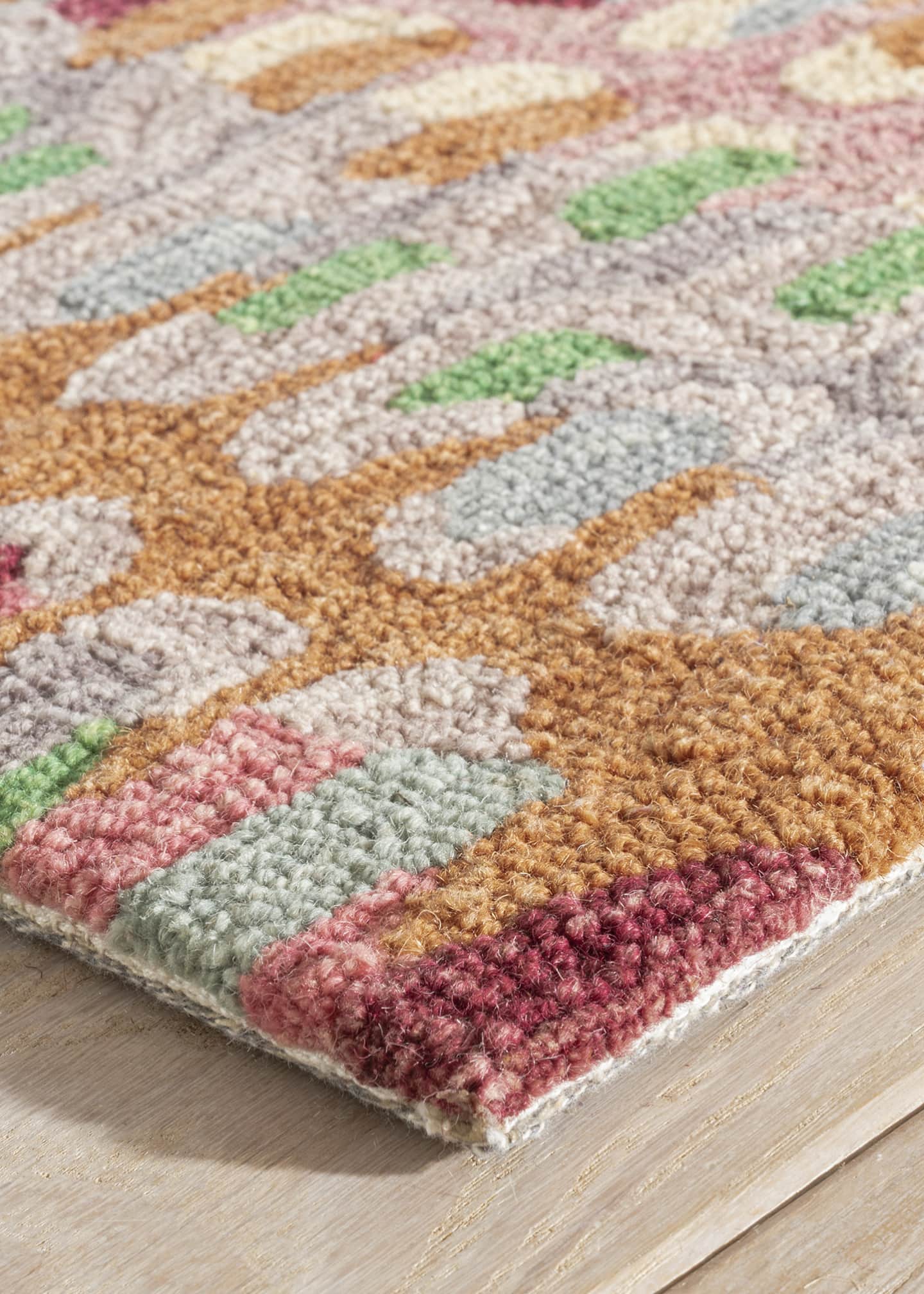Annie Selke Paint Chip Clay Micro-Hooked Rug, 5' x 8' Image 4 of 5