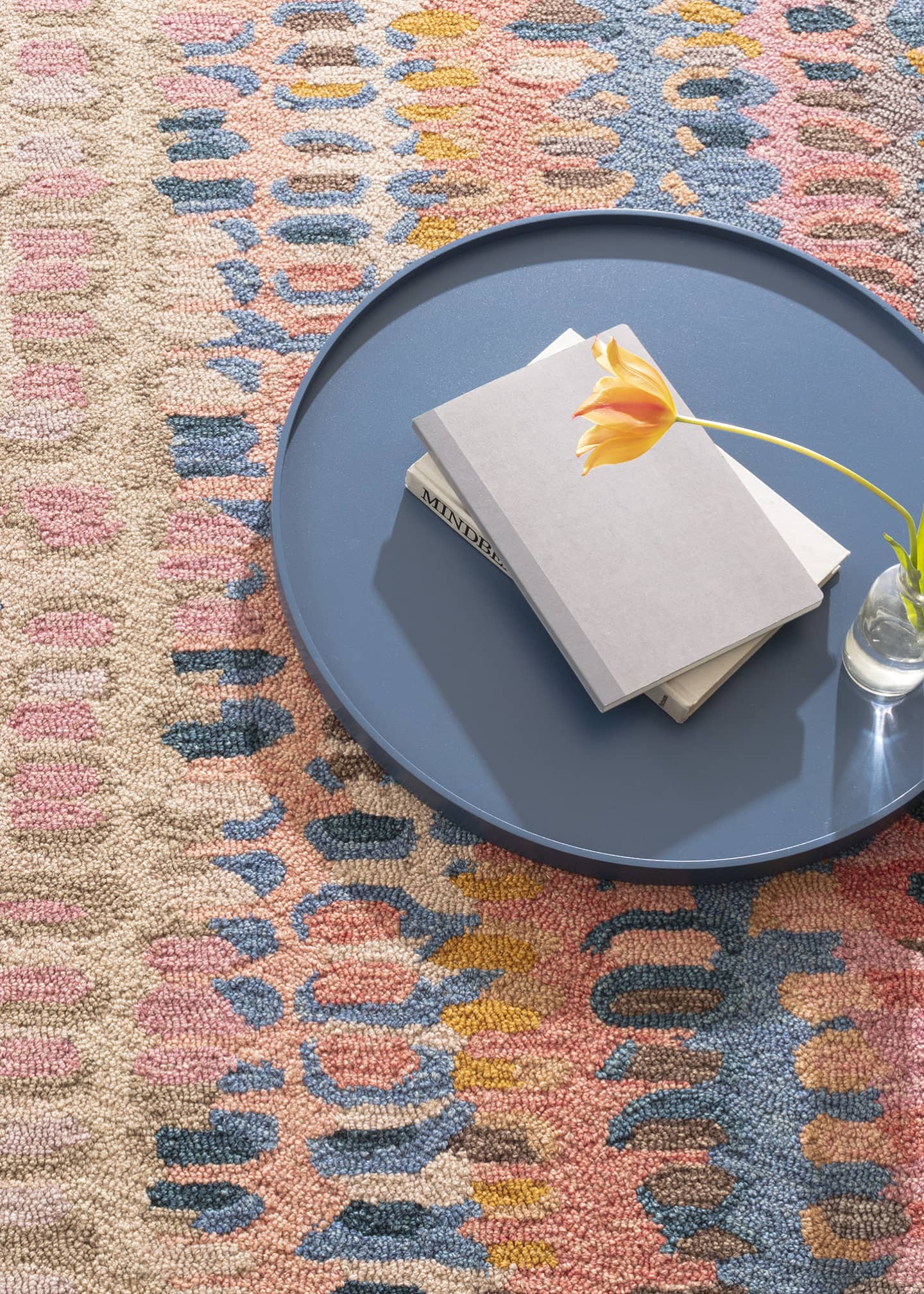 Annie Selke Paint Chip Coral Micro-Hooked Rug, 10' x 14' Image 2 of 5